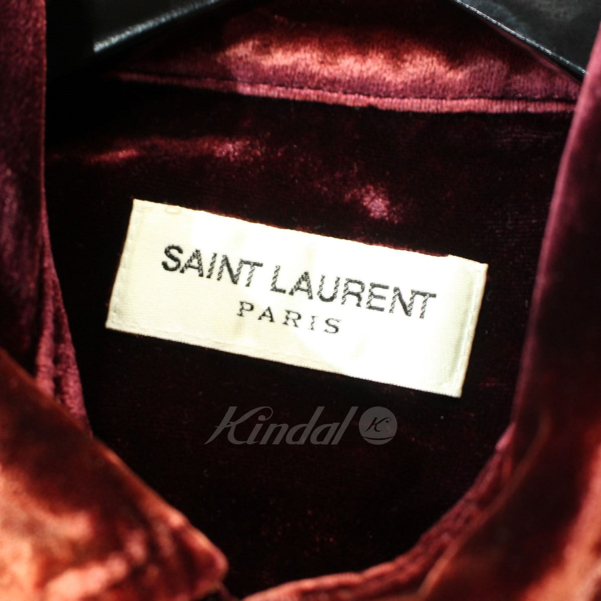 SAINT LAURENT PARIS(サンローランパリ) 20SS ベロアベルベットウエスタンブリーチシャツ 長袖シャツ 605582  バーガンディー サイズ 15｜【公式】カインドオルオンライン ブランド古着・中古通販【kindal】