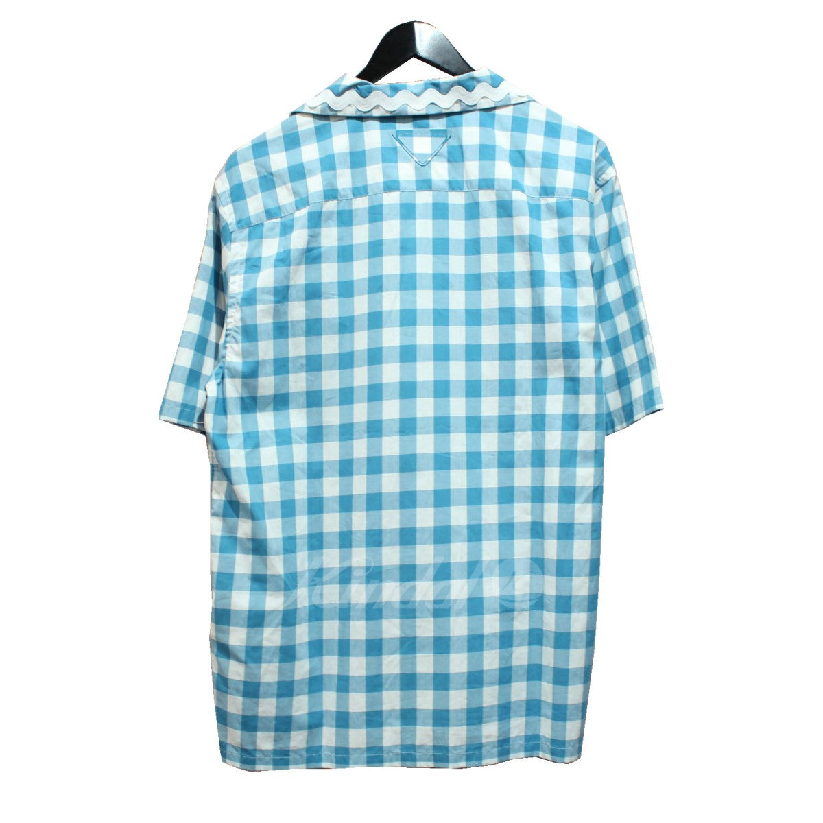 PRADA(プラダ) 23SS ヴィシーマクロブルーギンガムチェックシャツ 半袖シャツ