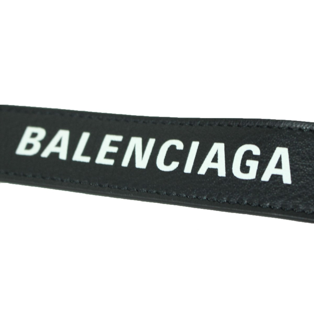 BALENCIAGA(バレンシアガ) キーリングストラップ ロゴ レザー キーホルダー 小物