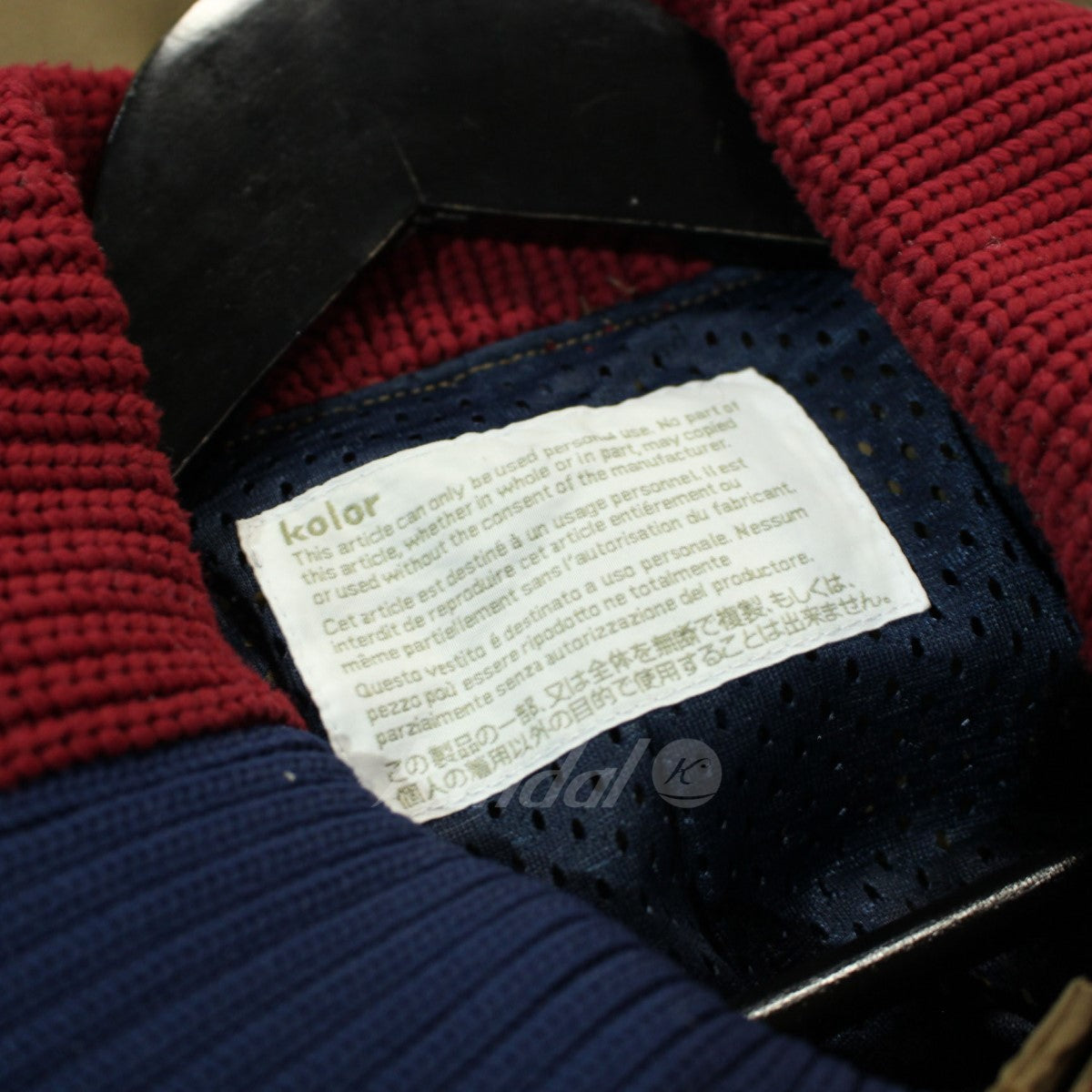 kolor(カラー) 20AW Knitting Collar Nylon Tussah Top Coat コート