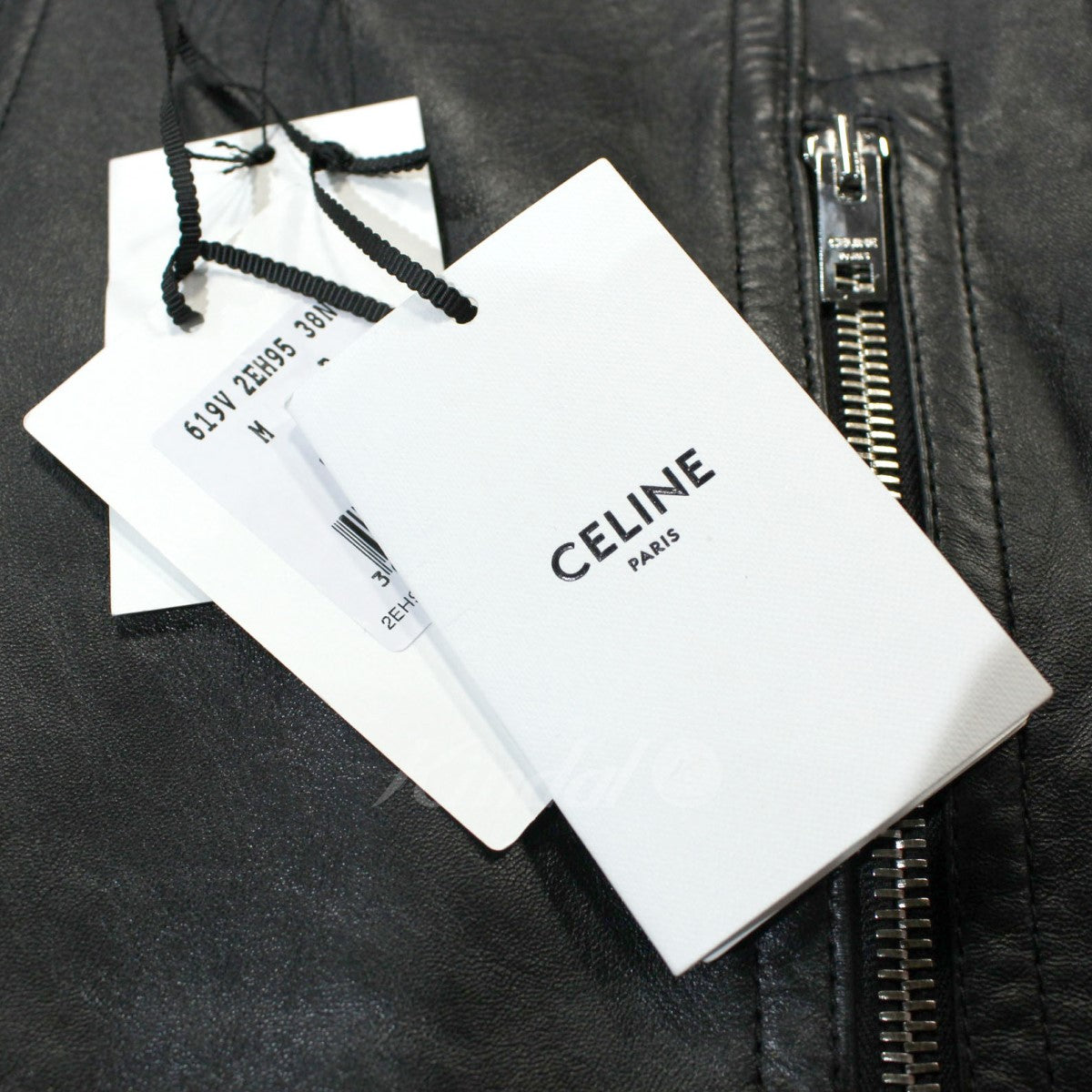 CELINE(セリーヌ) 24SS レーサーブルゾン／ソフトラムスキン レザーライダースジャケット 2EH95619V ブラック サイズ  18｜【公式】カインドオルオンライン ブランド古着・中古通販【kindal】