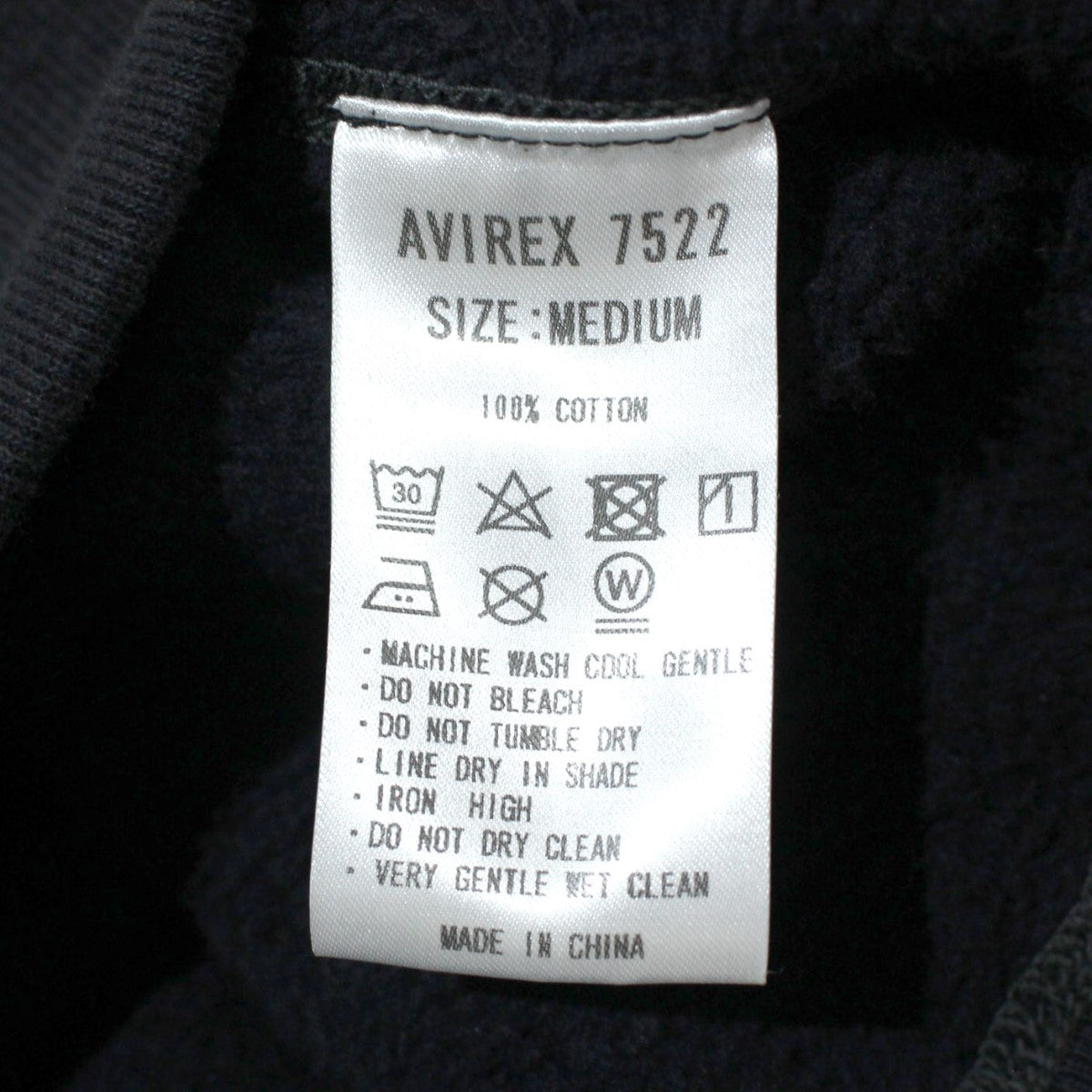 AVIREX 7522(アヴィレックス 7522) SWEAT SHIRT 無地スウェットシャツ