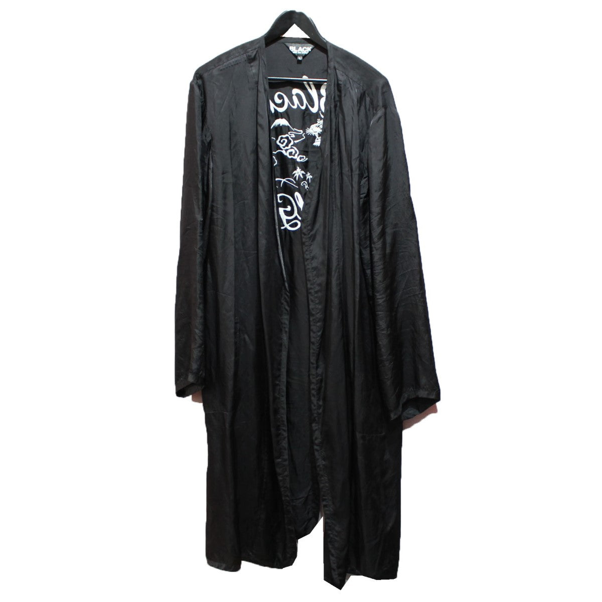 BLACK　COMME　des　GARCONS(ブラック コムデギャルソン) AD2020 製品洗い加工 バック刺繍 キュプラ コート