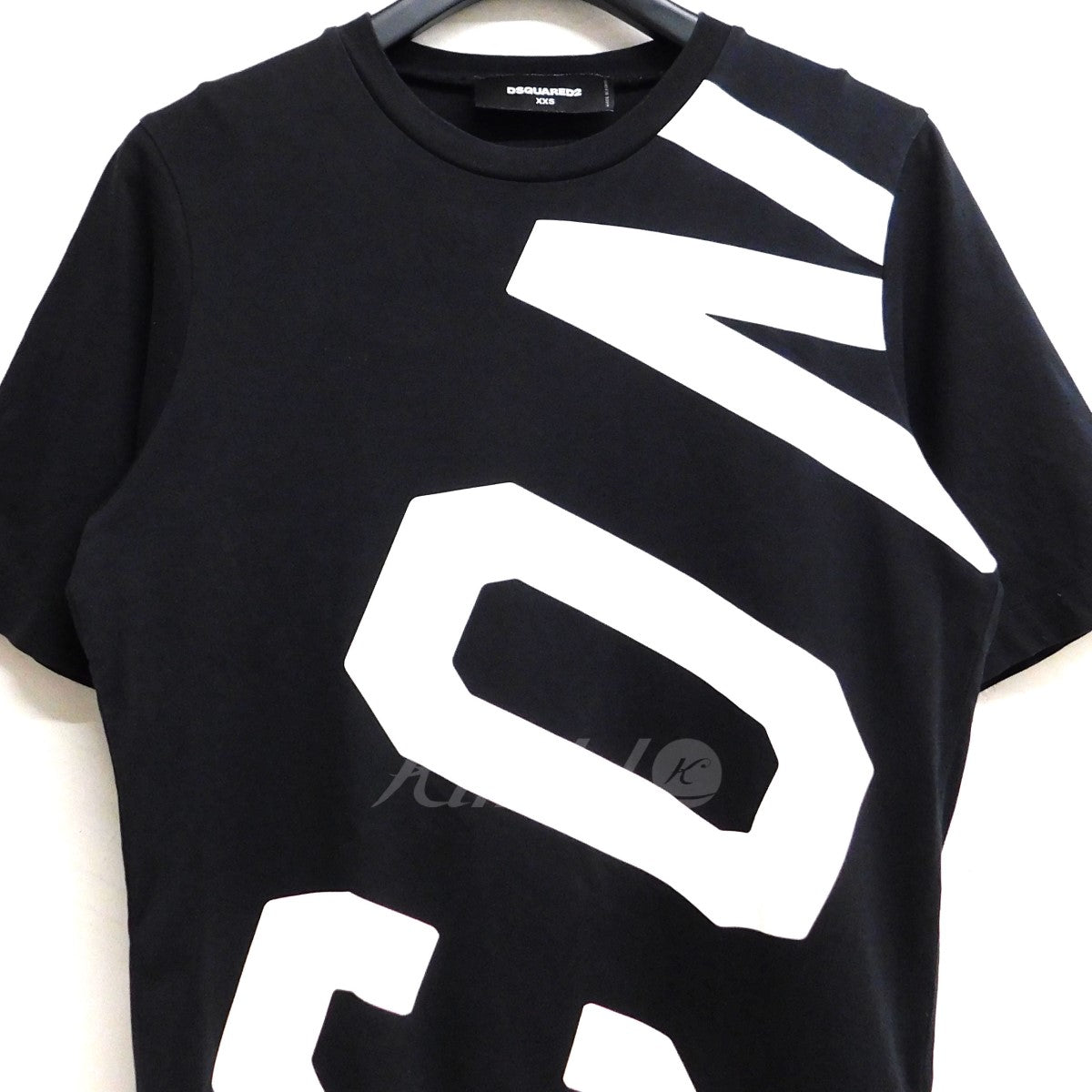 訳あり未使用【DSQUARED2】ロゴ Tシャツ 黒 XXS 定価34100円