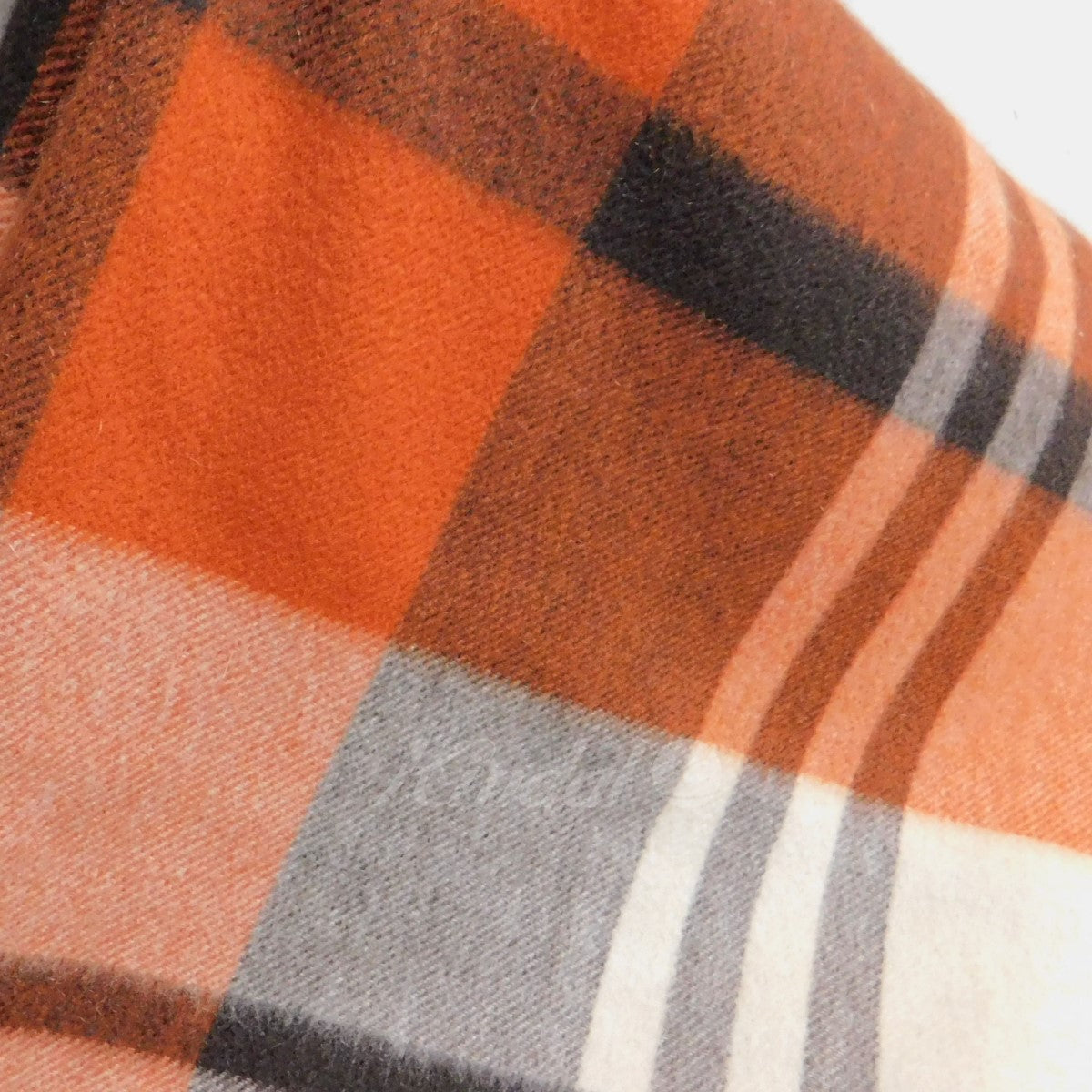 チェック柄カシミヤ大判ストール