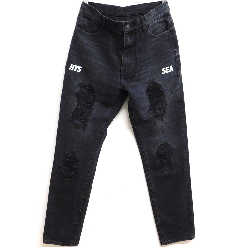 WIND AND SEA HYSTERIC GLAMOUR ダメージ加工コラボデニム wds-c-hys 