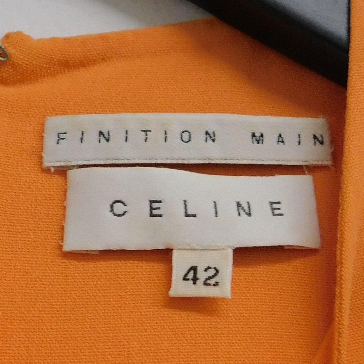 CELINE(セリーヌ) ウールストレッチワンピース オレンジ サイズ