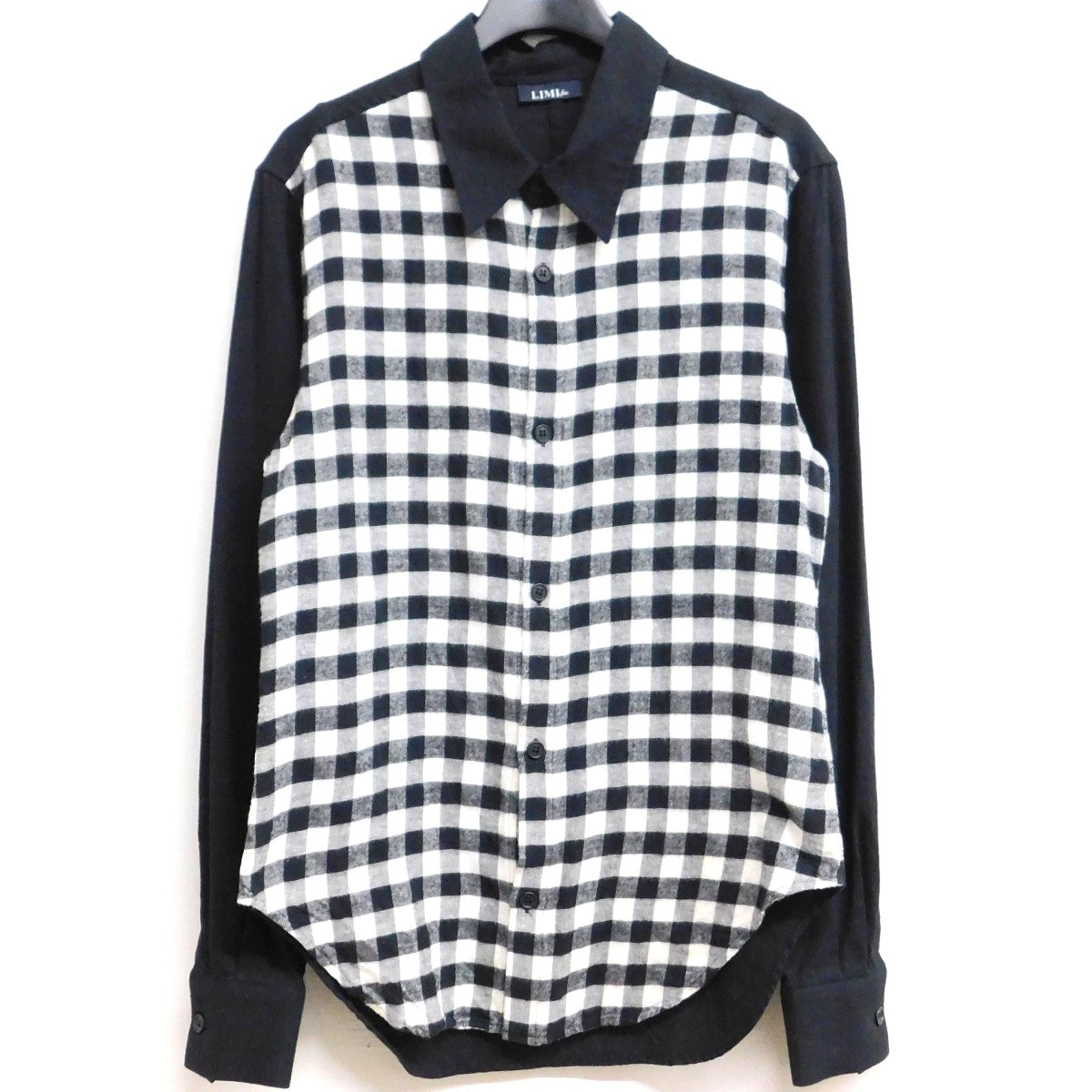 リミフゥ LIMI feu GIRAFFE TULLE SLIM LONG SLEEVE T-SHIRT レースシャツ LP-T50-937 ブラック GIRAFFE TULLE SLIM LONG SLEEVE T