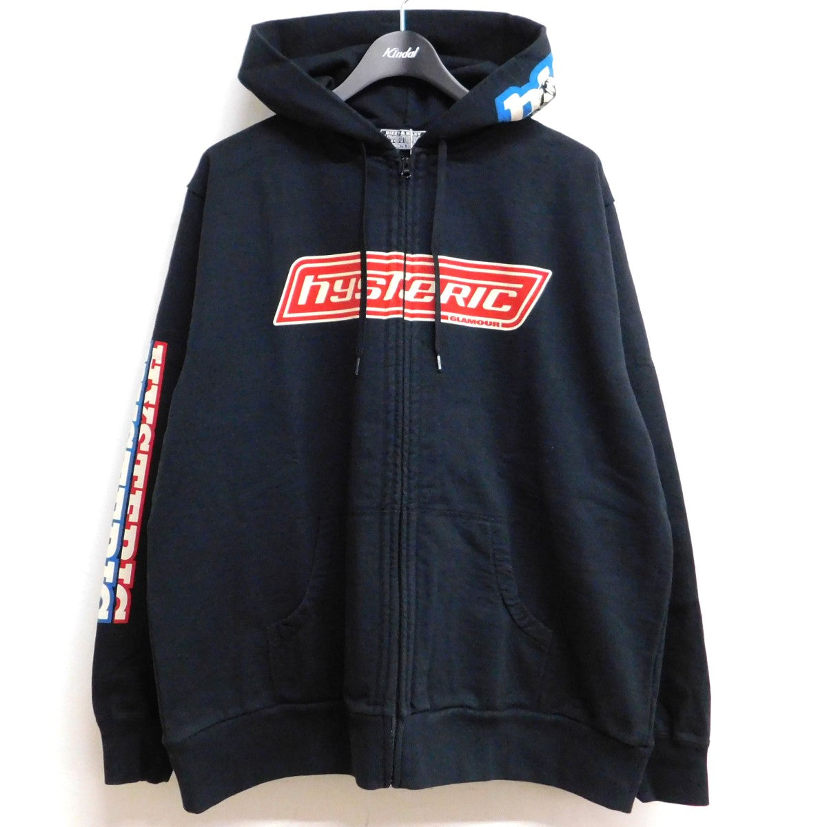 Hysteric Glamour(ヒステリックグラマー) 2024SS HG BOX LOGO ジップパーカー 02241CF02 ブラック サイズ  XL｜【公式】カインドオルオンライン ブランド古着・中古通販【kindal】