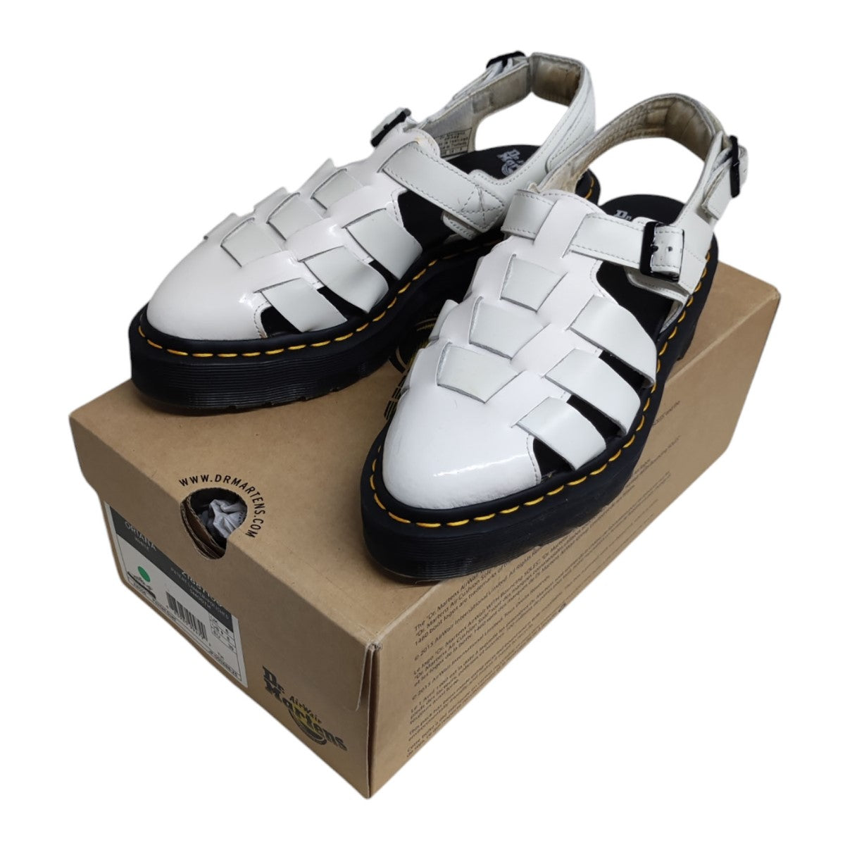 Dr．Martens エナメルコンビストラップサンダル ORIANA 古着・中古-1枚目のアイテム画像