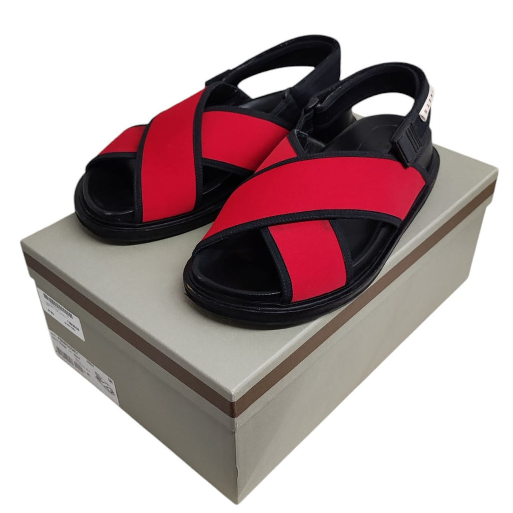 MARNI(マルニ) ストラップサンダル レッド×ブラック サイズ 40｜【公式  