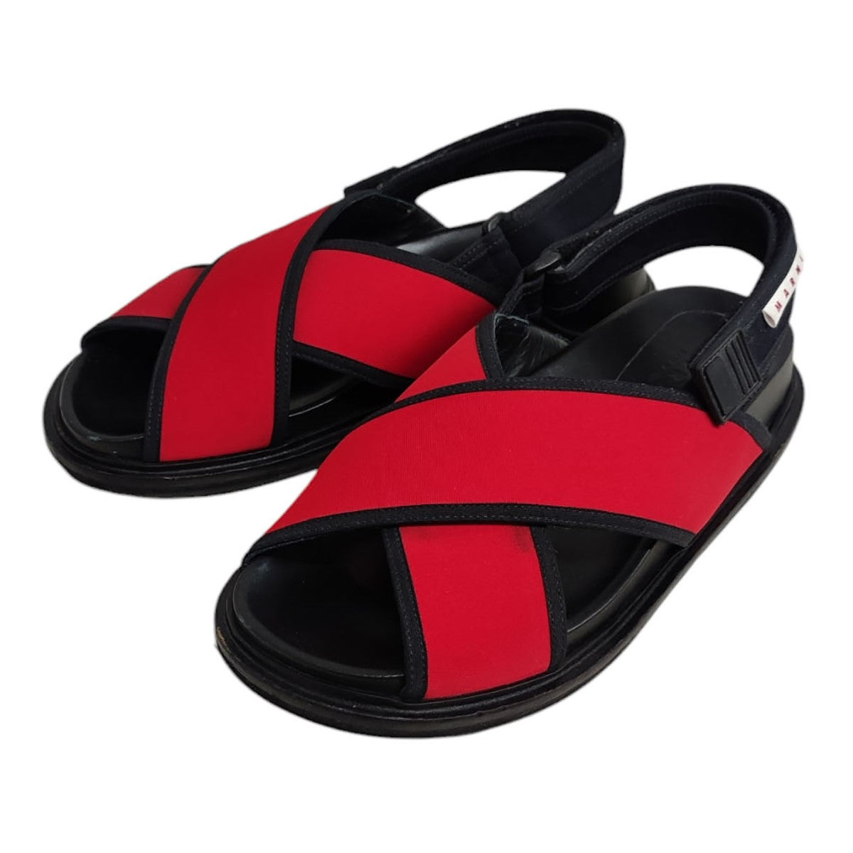 MARNI(マルニ) ストラップサンダル レッド×ブラック サイズ 40｜【公式  
