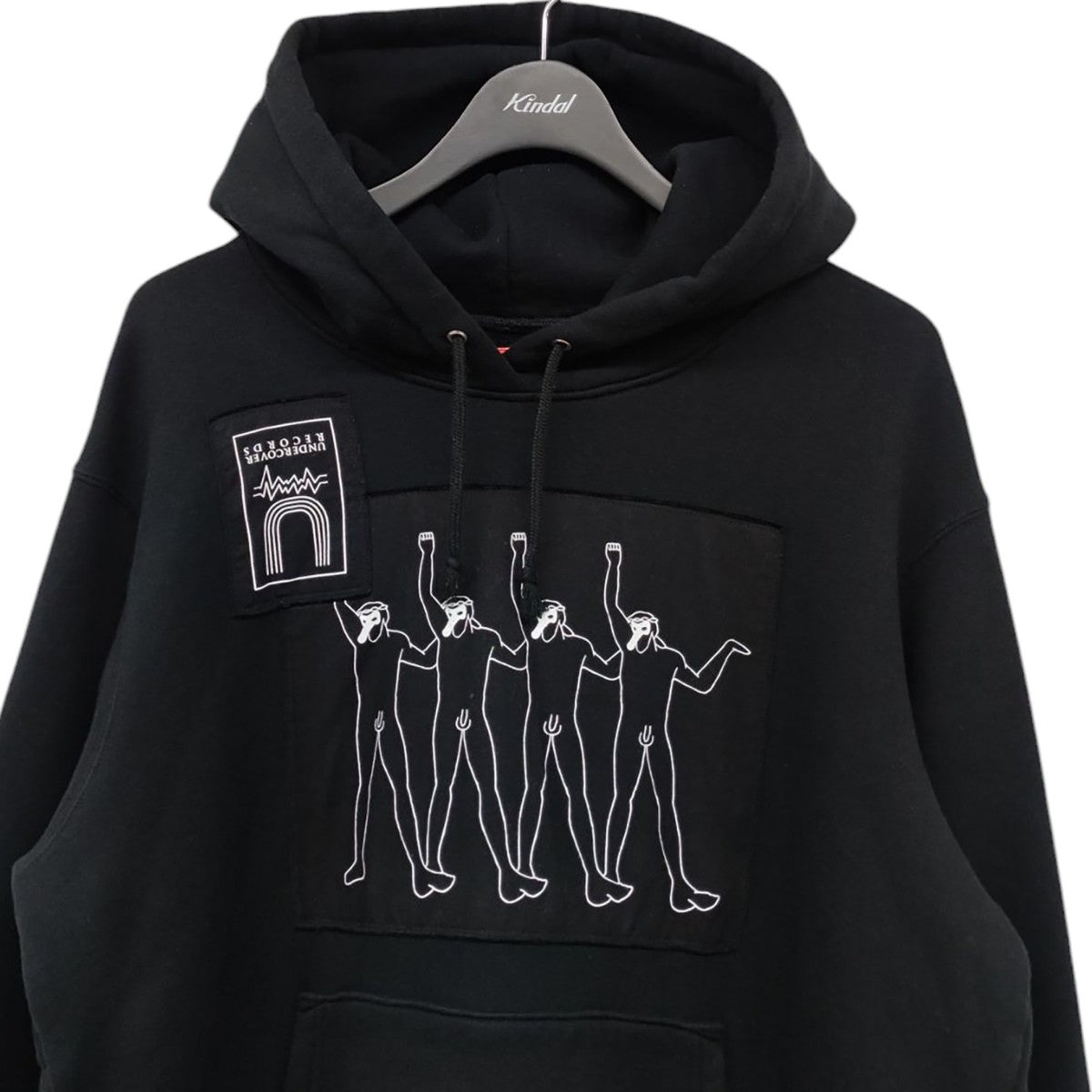 美品 08ss アンダーカバーイズ厶 カスタム パーカー プルオーバー 黒 XL UNDERCOVER(アンダーカバー) 2020SS Patch Custom Hoodie