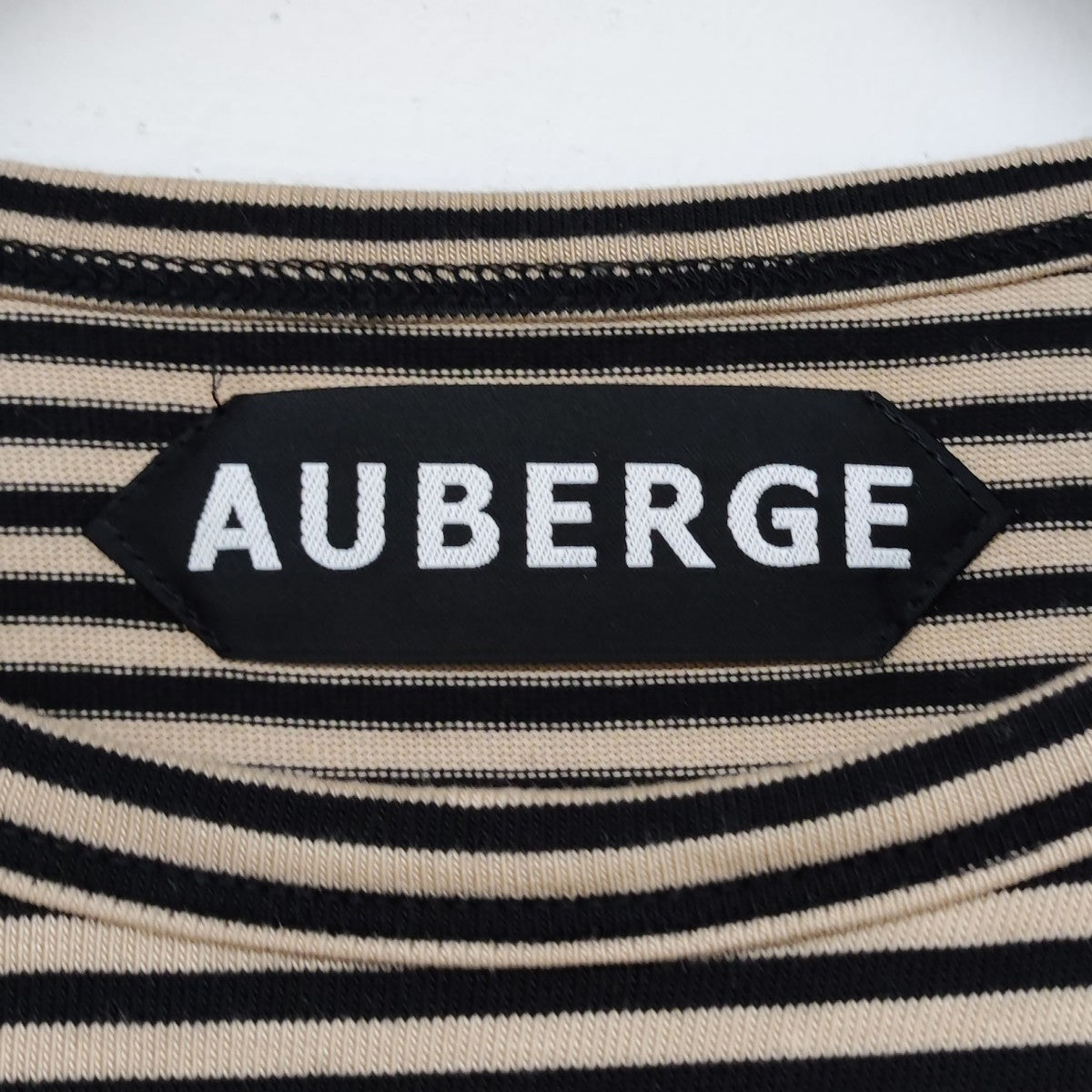 AUBERGE(オーベルジュ) ボーダーロングスリーブTシャツ ブラウン