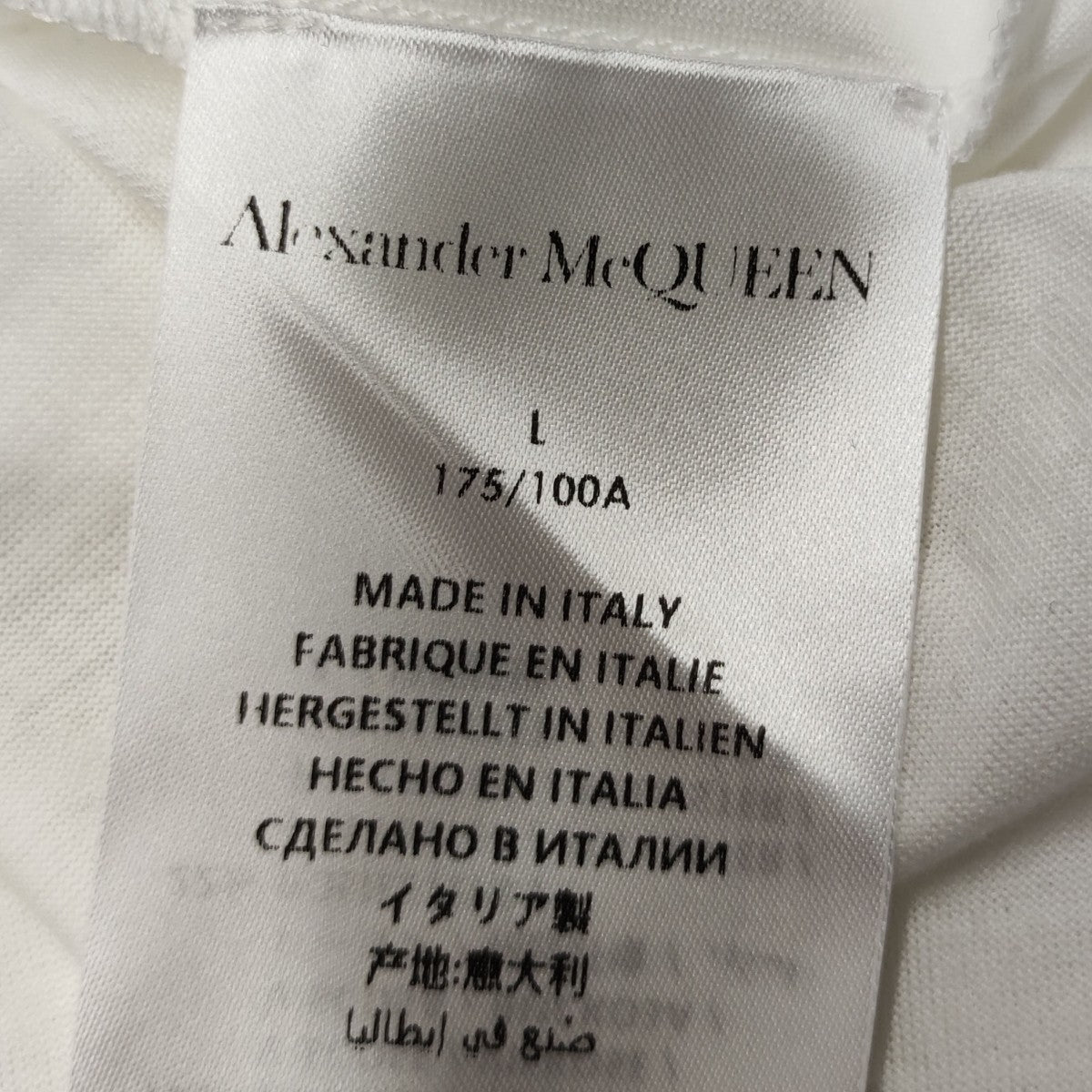 ALEXANDER McQUEEN エンブロイダリーロゴ Tシャツ 古着・中古-8枚目のアイテム画像