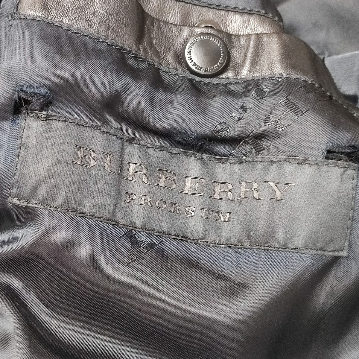 BURBERRY PRORSUM 切替レザー ダブルライダースジャケット 古着・中古-4枚目のアイテム画像