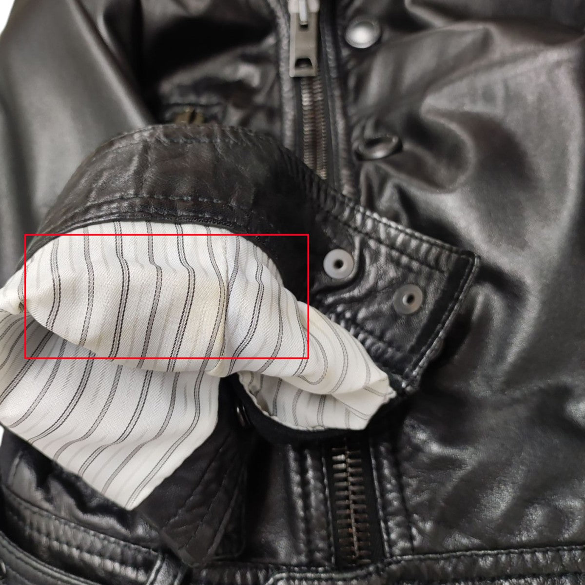 BURBERRY PRORSUM(バーバリー プローサム) 切替レザー ダブル