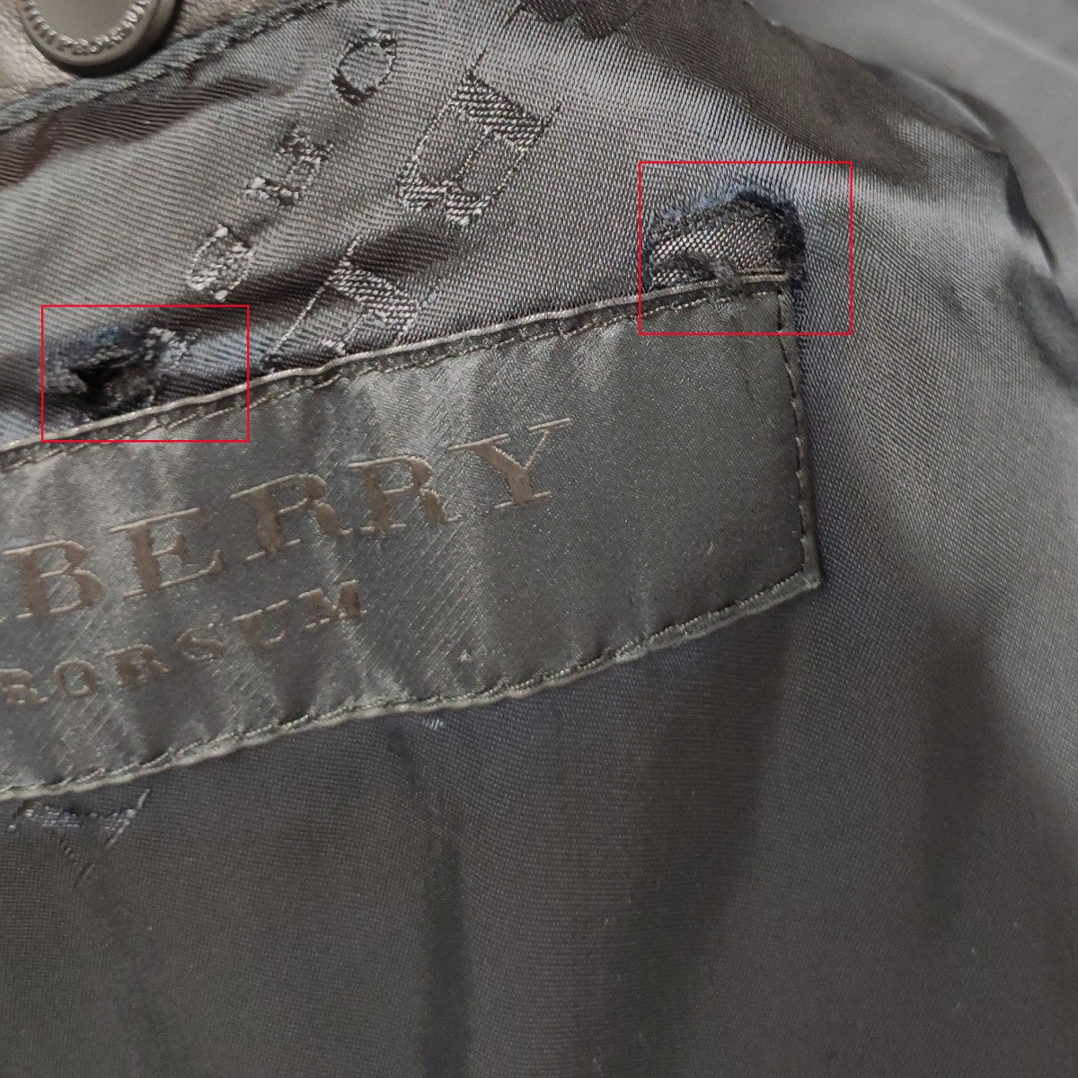 BURBERRY PRORSUM(バーバリー プローサム) 切替レザー ダブル