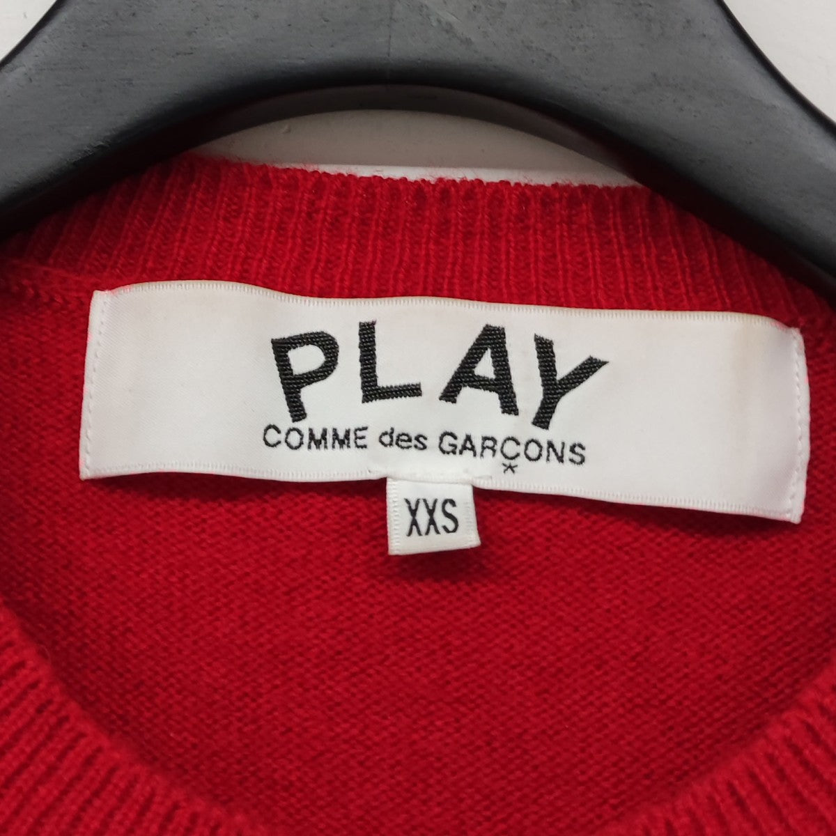 美品　2024AW PLAY COMME des GARÇONS カーディガン PLAY COMME des GARCONS(プレイコムデギャルソン) 2024AW UネックW