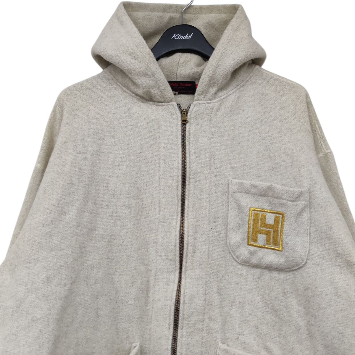 EVISU HIDEHIKO YAMANE(ヒデヒコ ヤマネ) 起毛ジップパーカー ベージュ