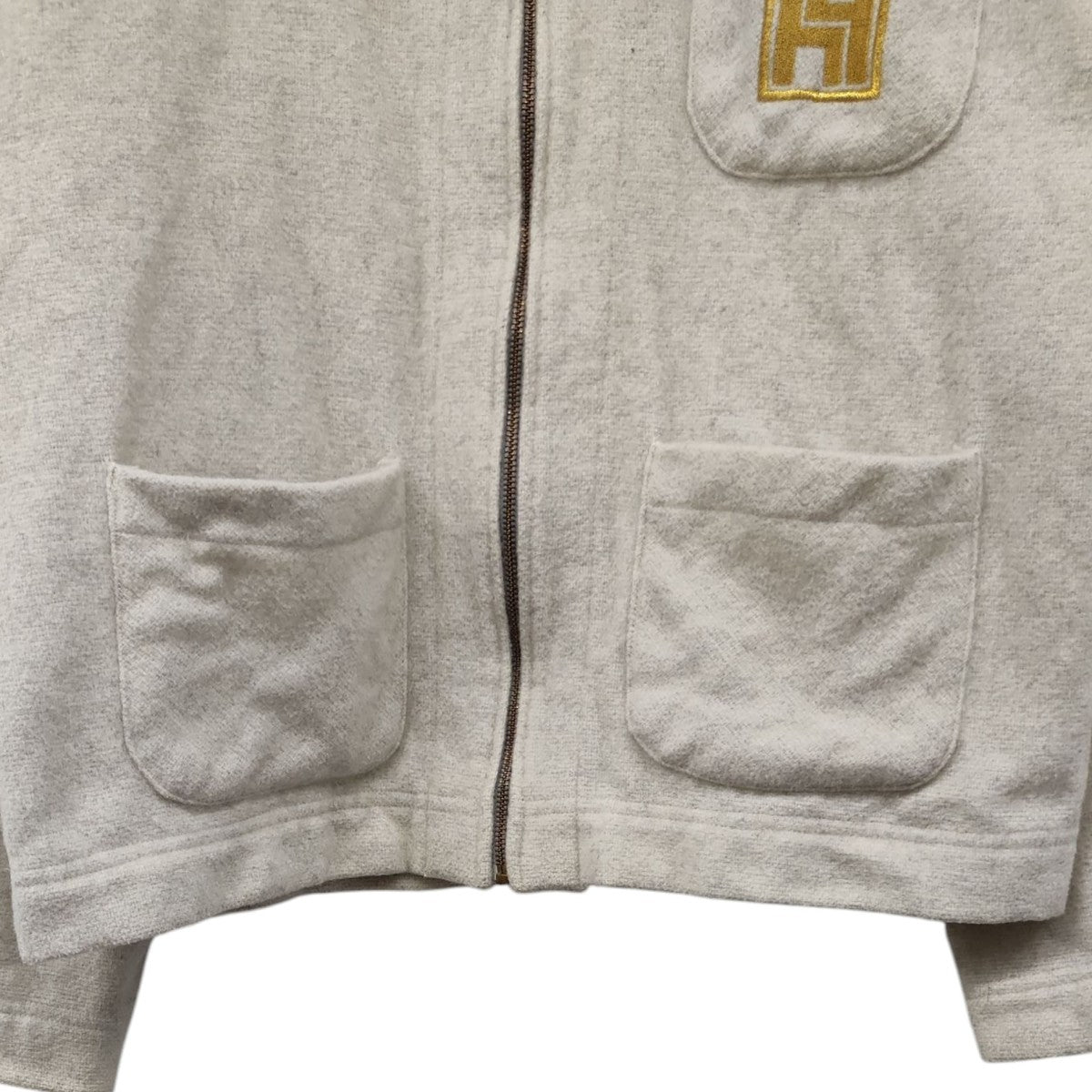 EVISU HIDEHIKO YAMANE(ヒデヒコ ヤマネ) 起毛ジップパーカー ベージュ