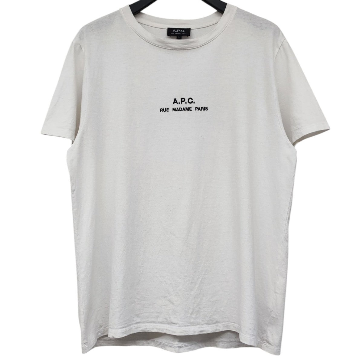 A.P.C. ホワイト ロゴ Tシャツ A.P.C. Logo Print t-shirt | White | FARFETCH