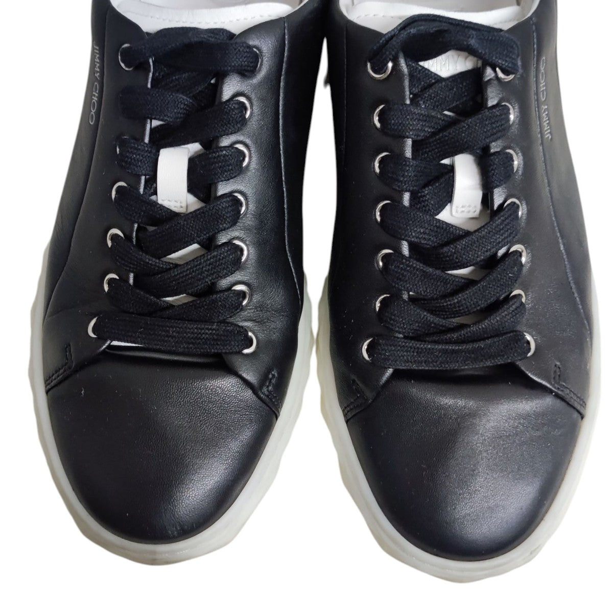 JIMMY CHOO ジミーチュウ レザー ブラック JIMMY CHOO ジミーチュウ 折財布 Jimmy Choo 三つ折り レザー 本