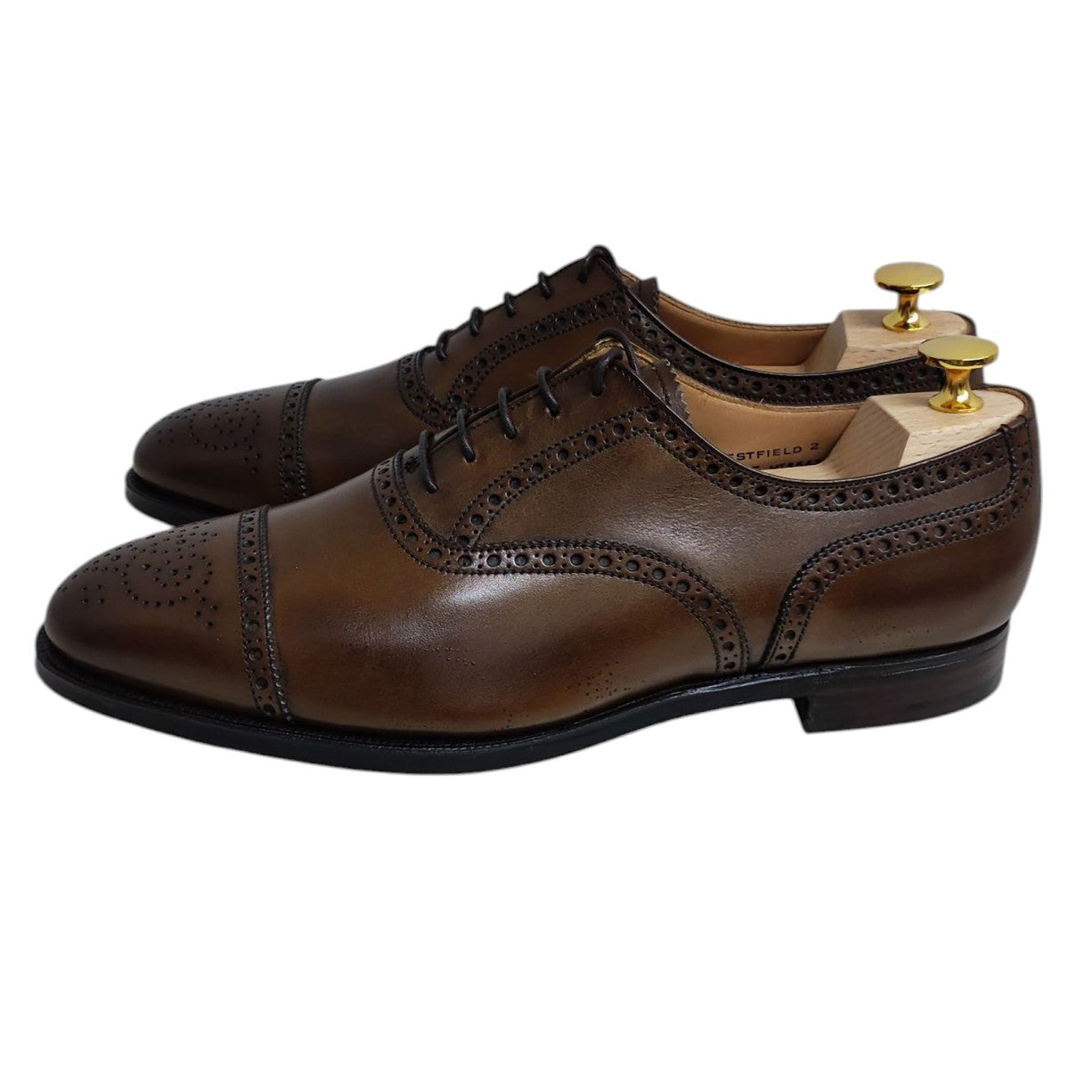 Crockett & Jones ブラウン ウィングチップ美品 Crockett ＆ Jones(クロケット＆ジョーンズ) ウィングチップ