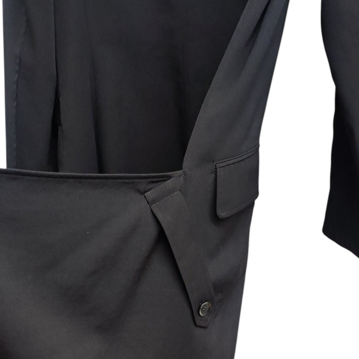 【✨極美品✨】慈雨 ジウ◎ウール アシンメトリー ジャケット ブラック サイズL YOHJI YAMAMOTO(ヨウジヤマモト) la vie en noir ウールギャバ