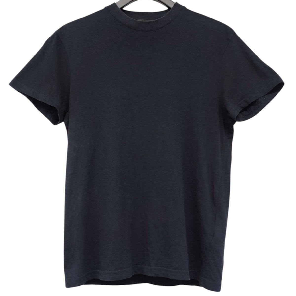 未使用 黒 NEE Tシャツ　XL PRADA(プラダ) バックトライアングルコットンエンブレム Tシャツ