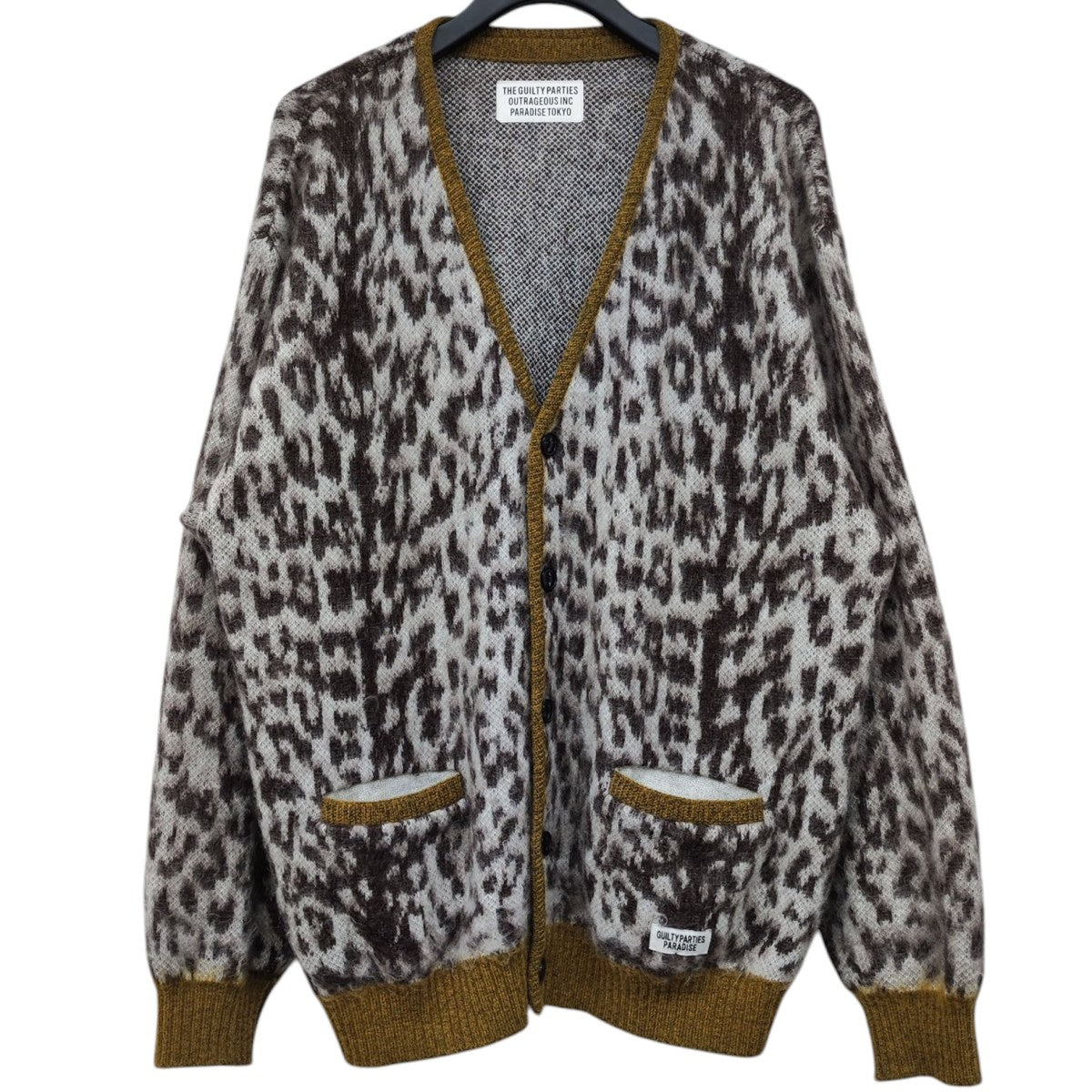 【お値下げ中】ワコマリア　モヘアニットカーディガン　XL WACKO MARIA/MOHAIR KNIT CARDIGAN（GRAY）［モヘアカーディガン