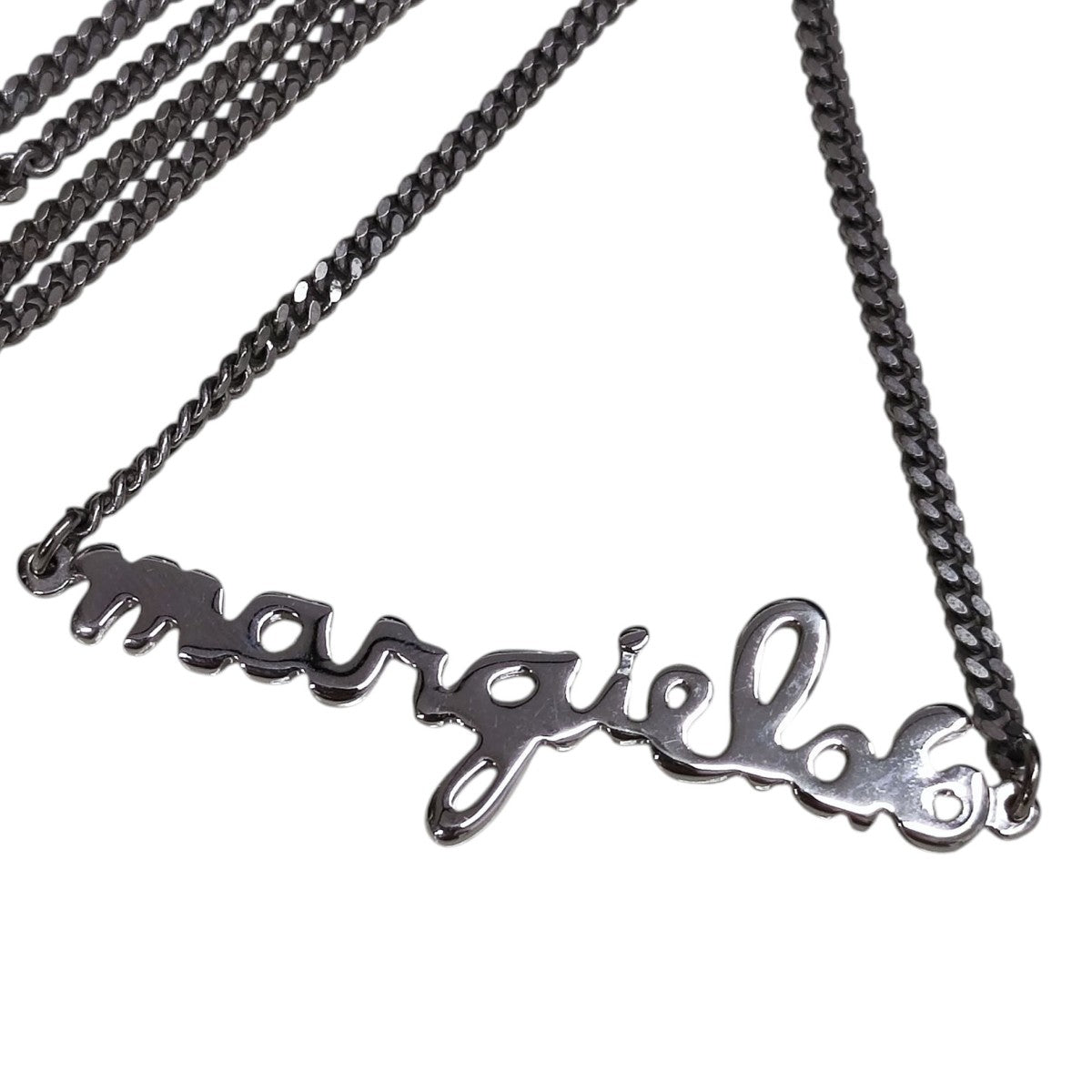 MM6 Maison Margiela★ロゴプレート チェーンネックレス 送関込 MM6 Maison Margiela(マルタンマルジェラ) ネームプレート
