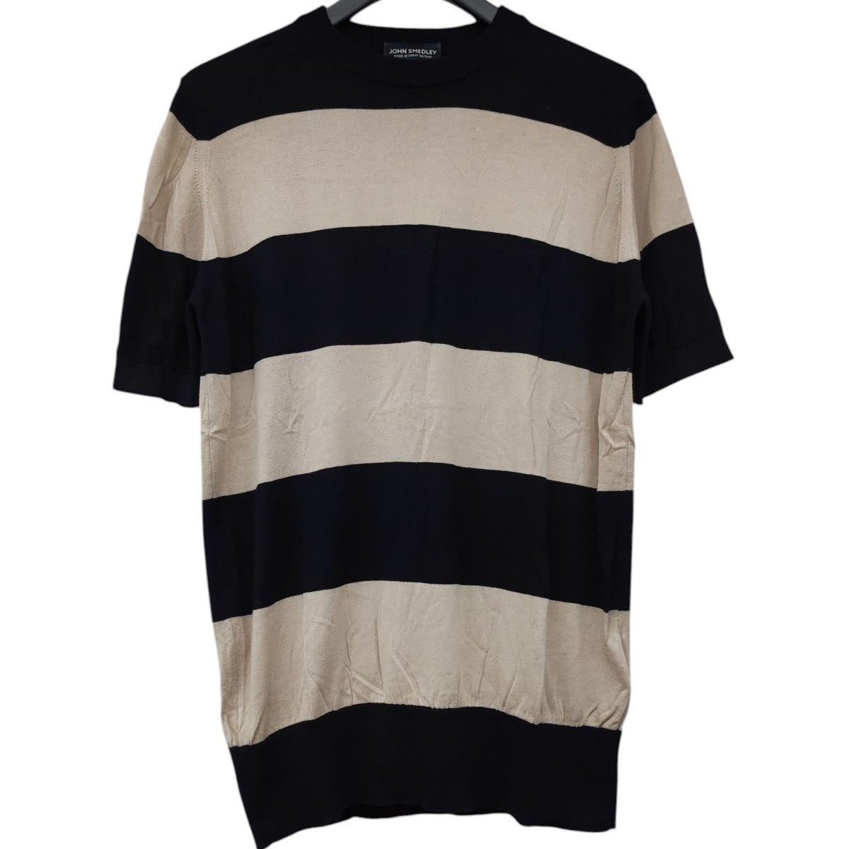 JOHN SMEDLEY(ジョンスメドレー) 半袖コットンニット ブラック