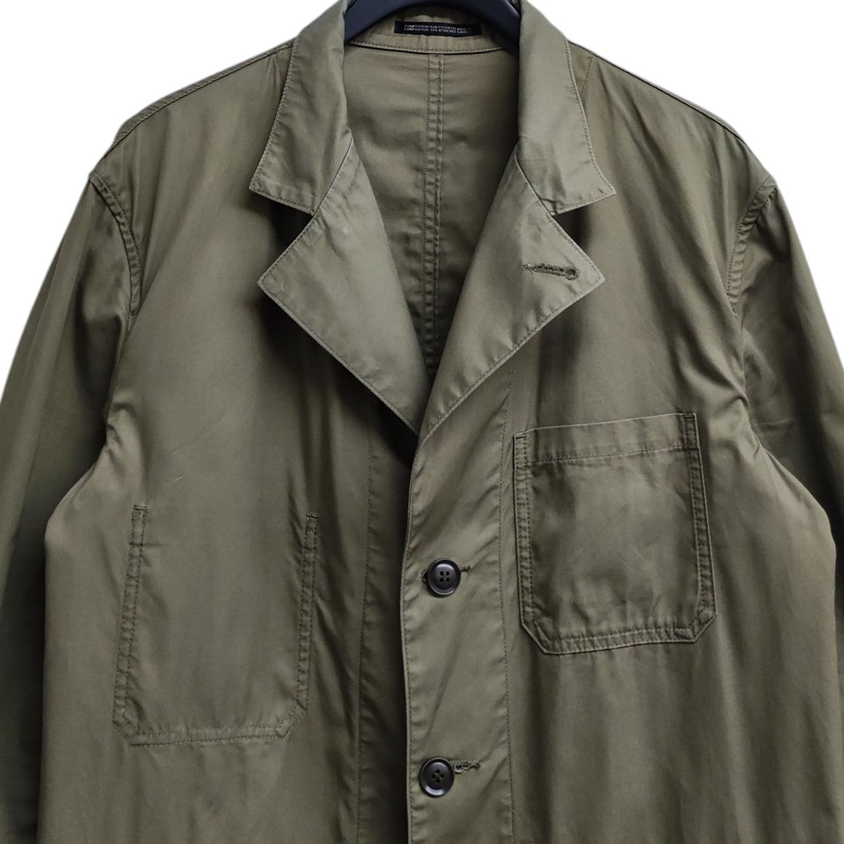 ヨウジヤマモトプールオム 12ss ノーカラーミリタリージャケット Yohji Yamamoto POUR HOMME ヨウジヤマモト プールオム 10SS