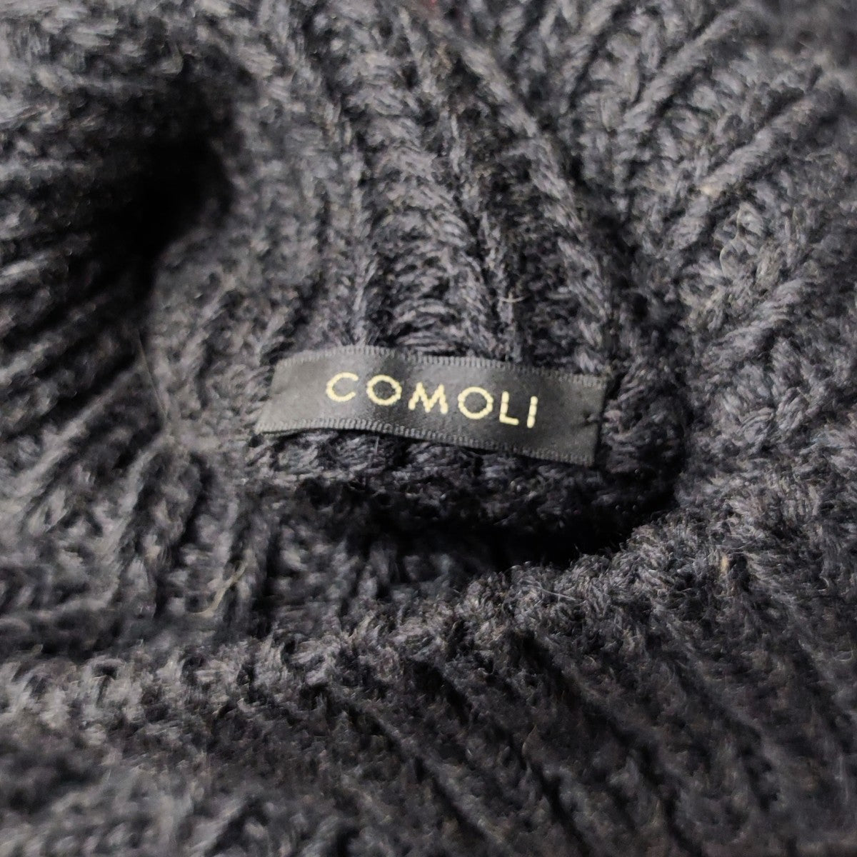 COMOLI(コモリ) 2023AW カシミア和紙ハンドタートルネックニット Y03