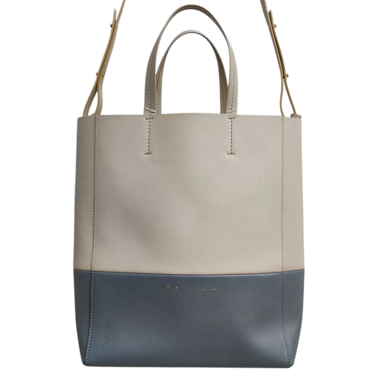 極美品 セリーヌ バーティカルカバ 2way トートバッグ レザー グレージュ 極美品 セリーヌ バーティカルカバ 2way トートバッグ レザー