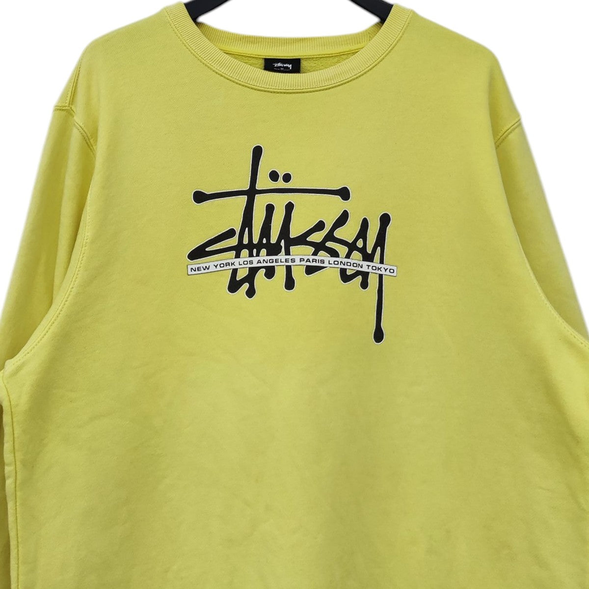 stussy(ステューシー) ロゴ クルーネックスウェット Z3000SAS イエロー