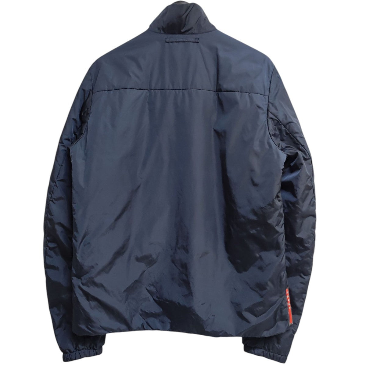 【希少】XXL PRADA プラダ ロゴ ジップアップ 長袖シャツ ネイビー 希少】XXL PRADA プラダ ロゴ ジップアップ 長袖シャツ ネイビー 希少