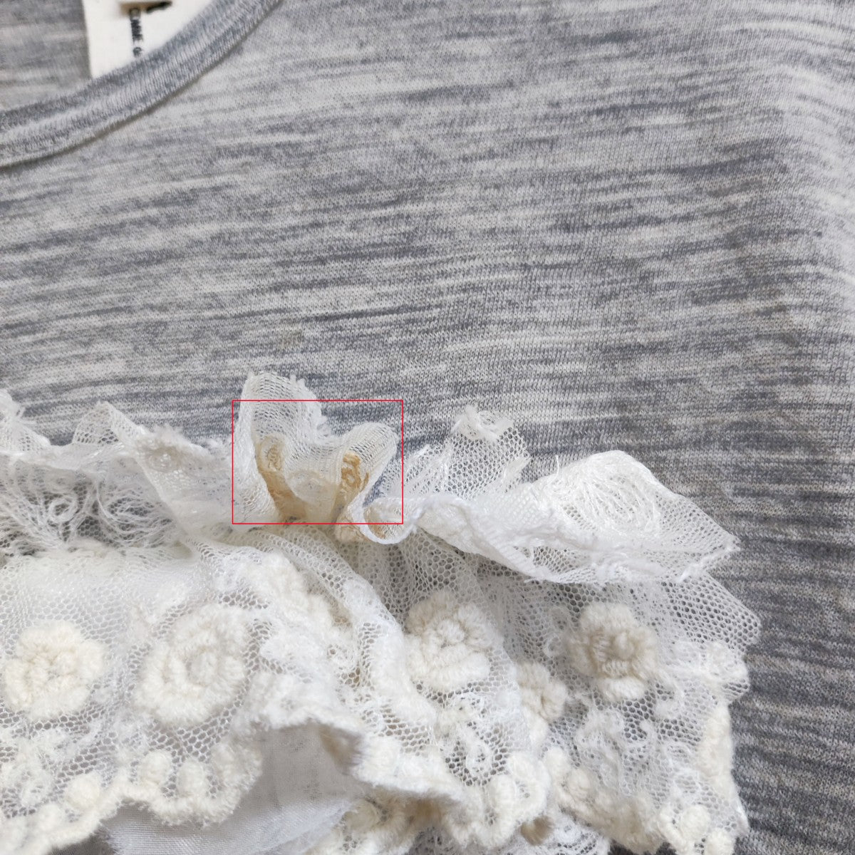 TAO COMME des GARCONS レースフリル カットソー 古着・中古-7枚目のアイテム画像
