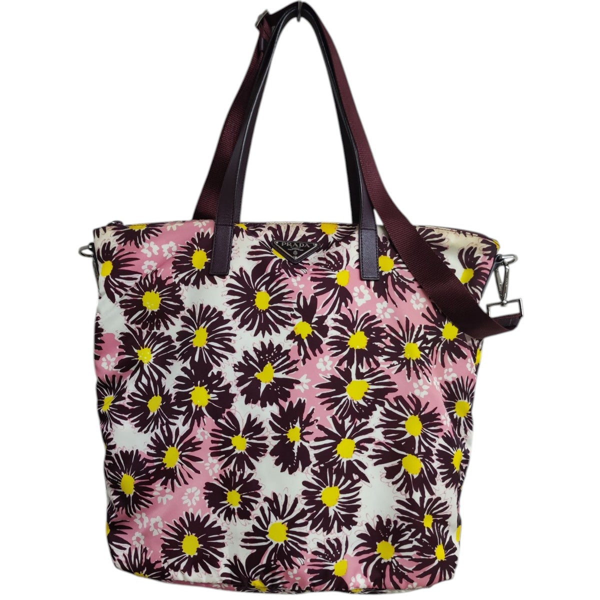 PRADA 花柄 ハンドバッグ　ナイロン PRADA(プラダ) 花柄 ナイロン 2WAYトートバッグ 117 マルチカラー