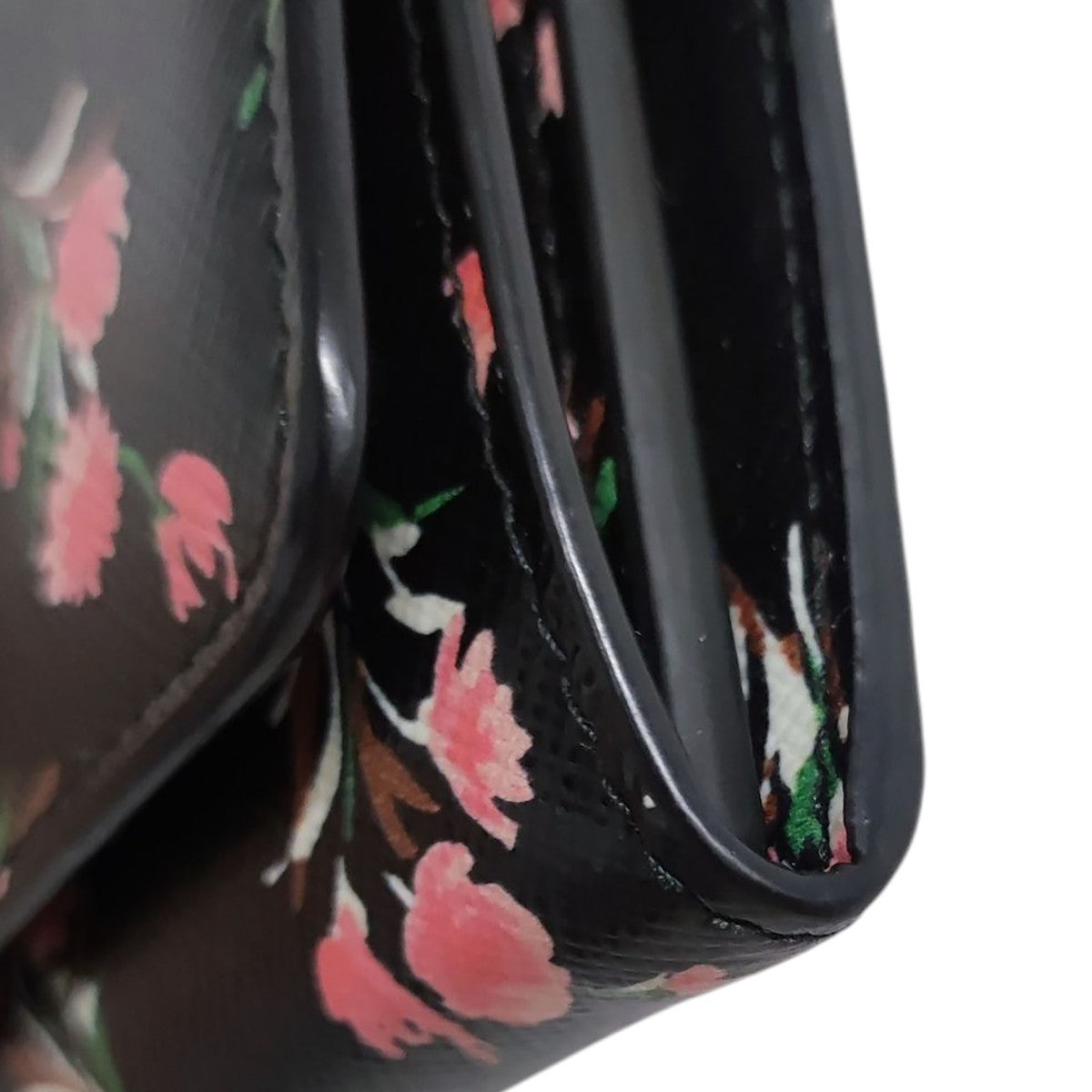 PRADA(プラダ) サフィアーノ花柄 長財布 85N ブラック｜【公式