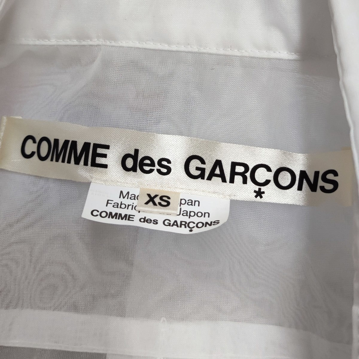 COMME des GARCONS 2025SS シースルーブラウス 古着・中古-4枚目のアイテム画像