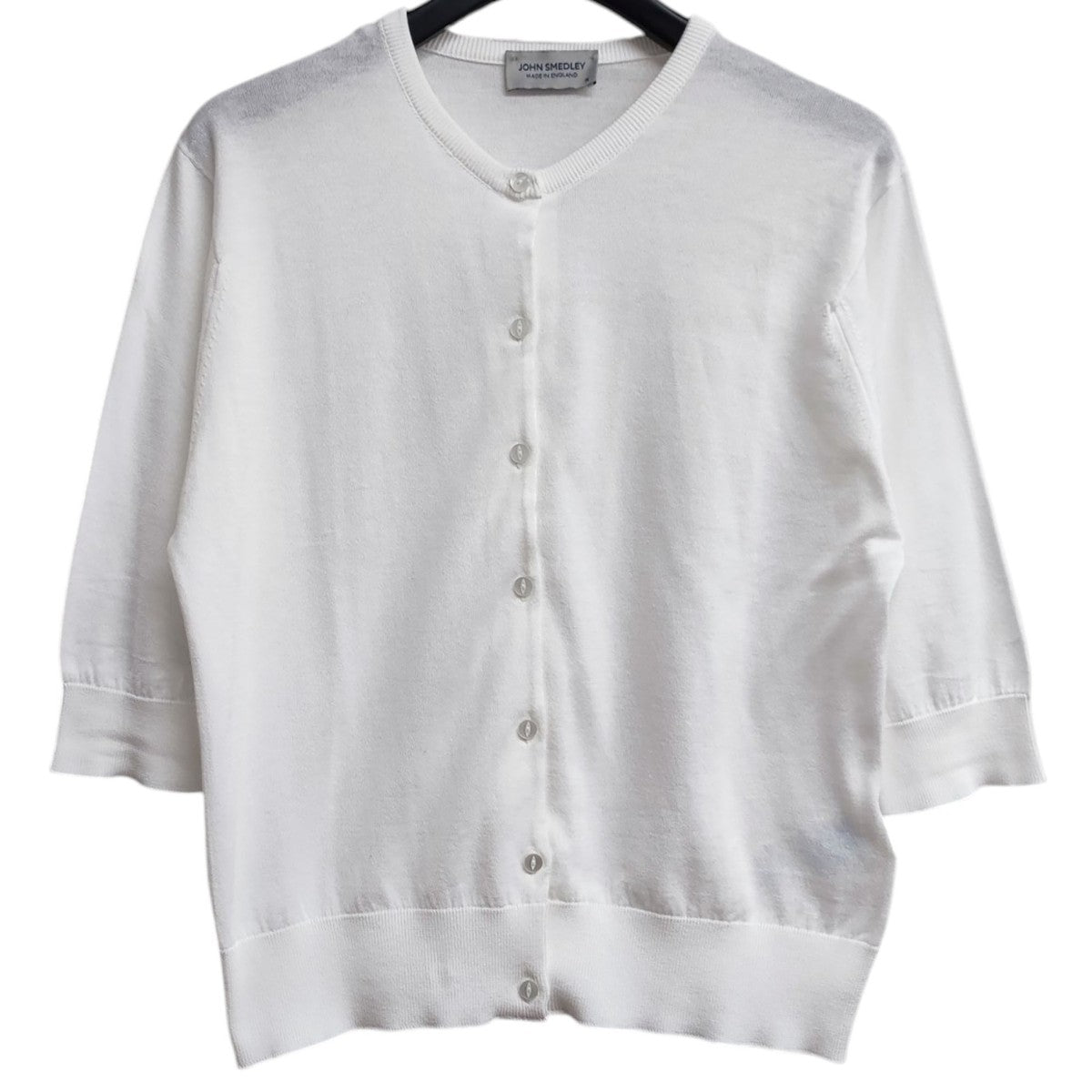 JOHN SMEDLEY 5分袖カーディガン 古着・中古-1枚目のアイテム画像