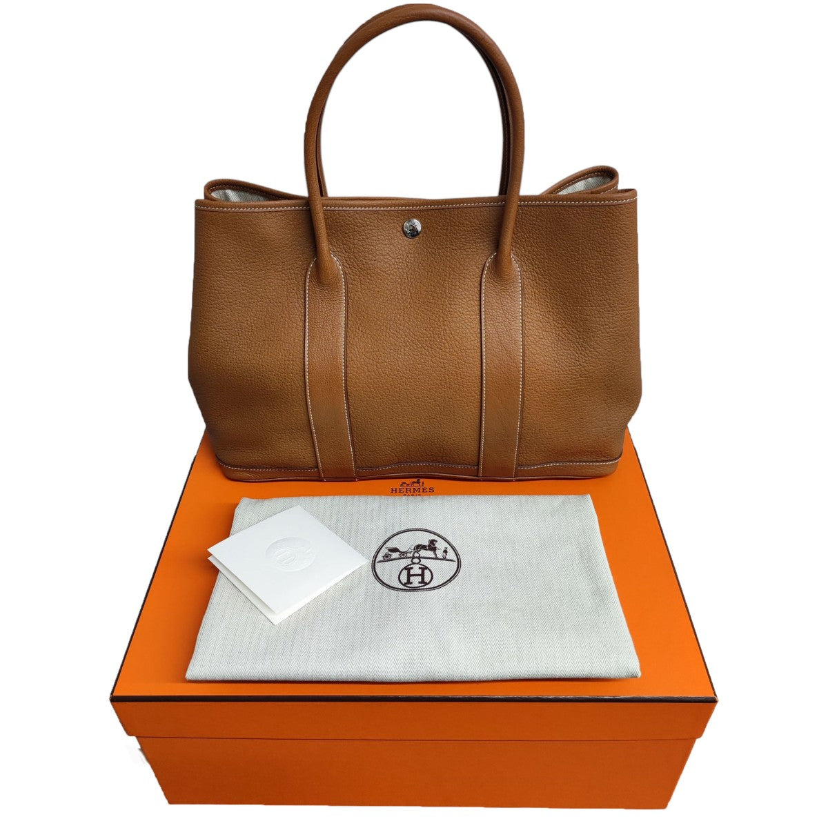 エルメス　HERMES ガーデンパーティ　PM ブラウン ガーデンパーティー HERMES エルメス ガーデンパーティPM 36トート