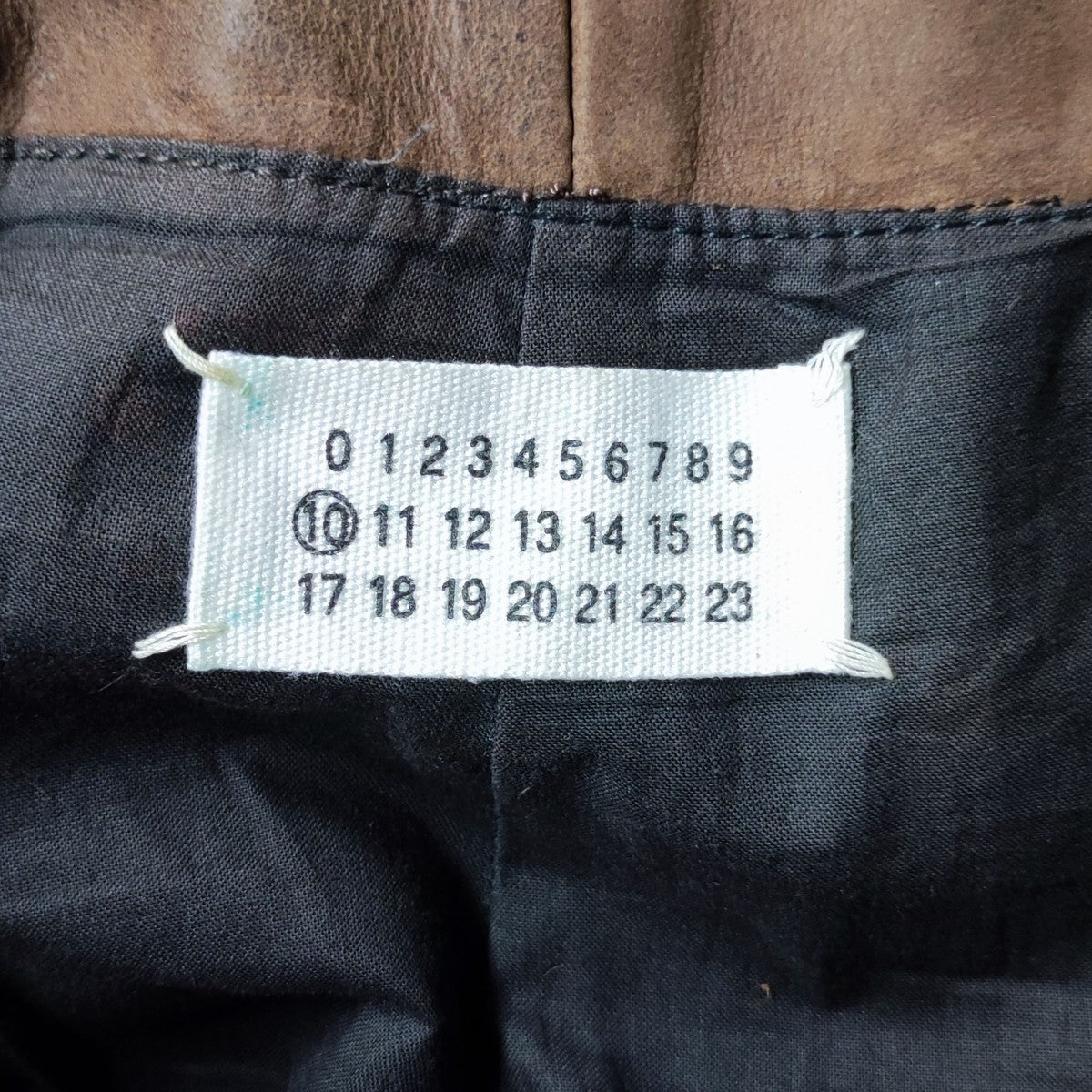 Maison Margiela 10 初期 レザーマックイーンパンツ 裏地付 MADE IN FRANCE 古着・中古-4枚目のアイテム画像