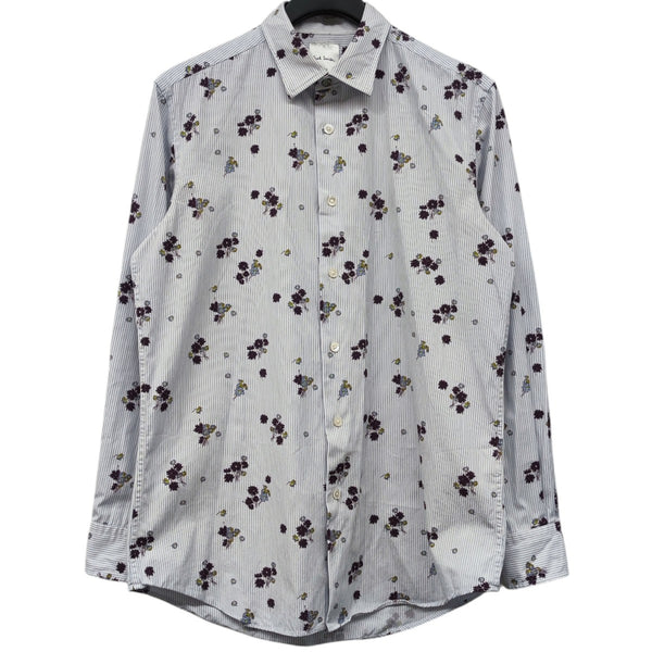 Paul Smith(ポールスミス) 花ストライプ柄シャツ 143205 ホワイト