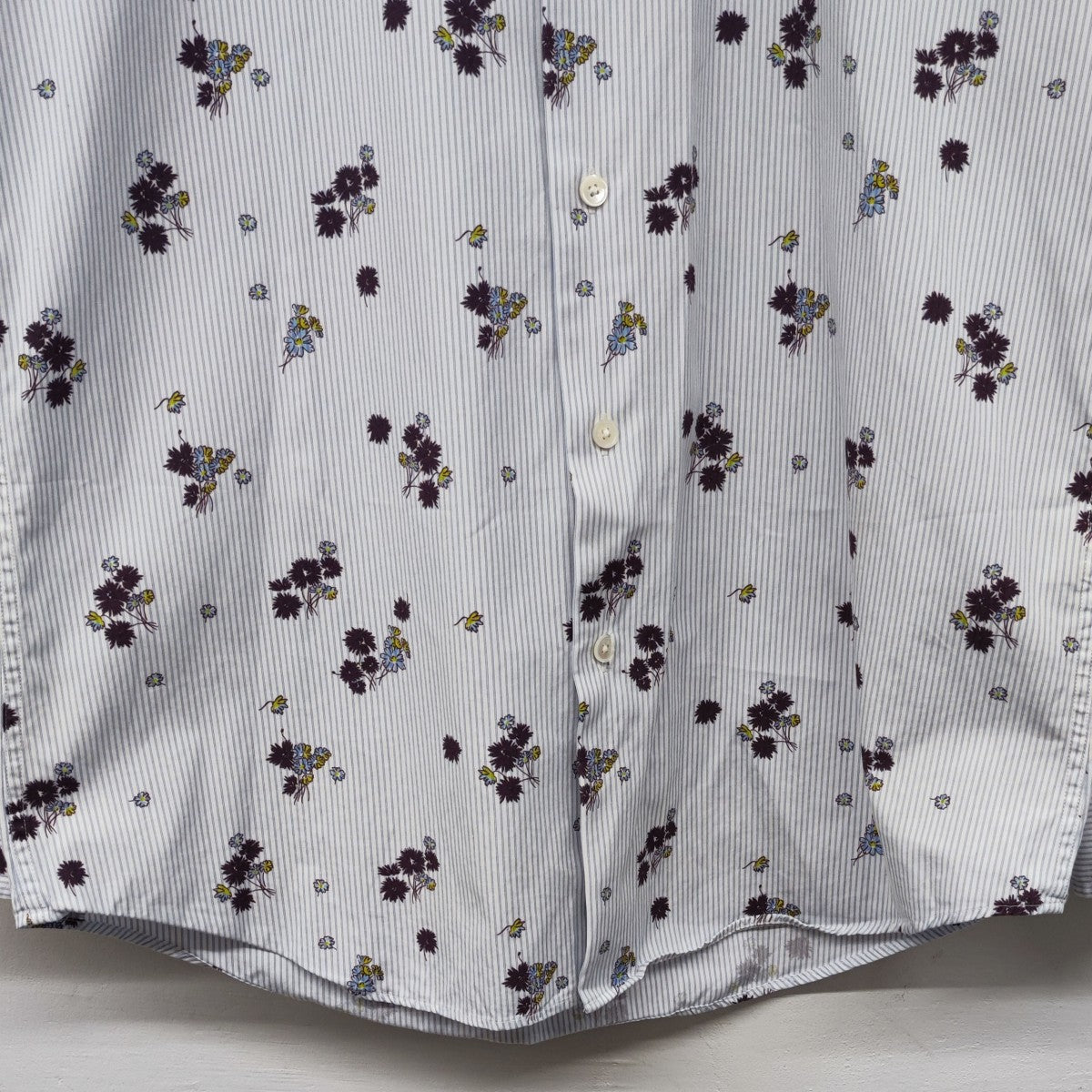 Paul Smith(ポールスミス) 花ストライプ柄シャツ 143205 ホワイト