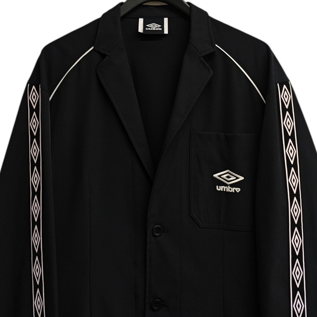 UMBRO×BASICKS 2023SS ロゴ ジャガードテープ テーラード ジャケット 古着・中古-2枚目のアイテム画像