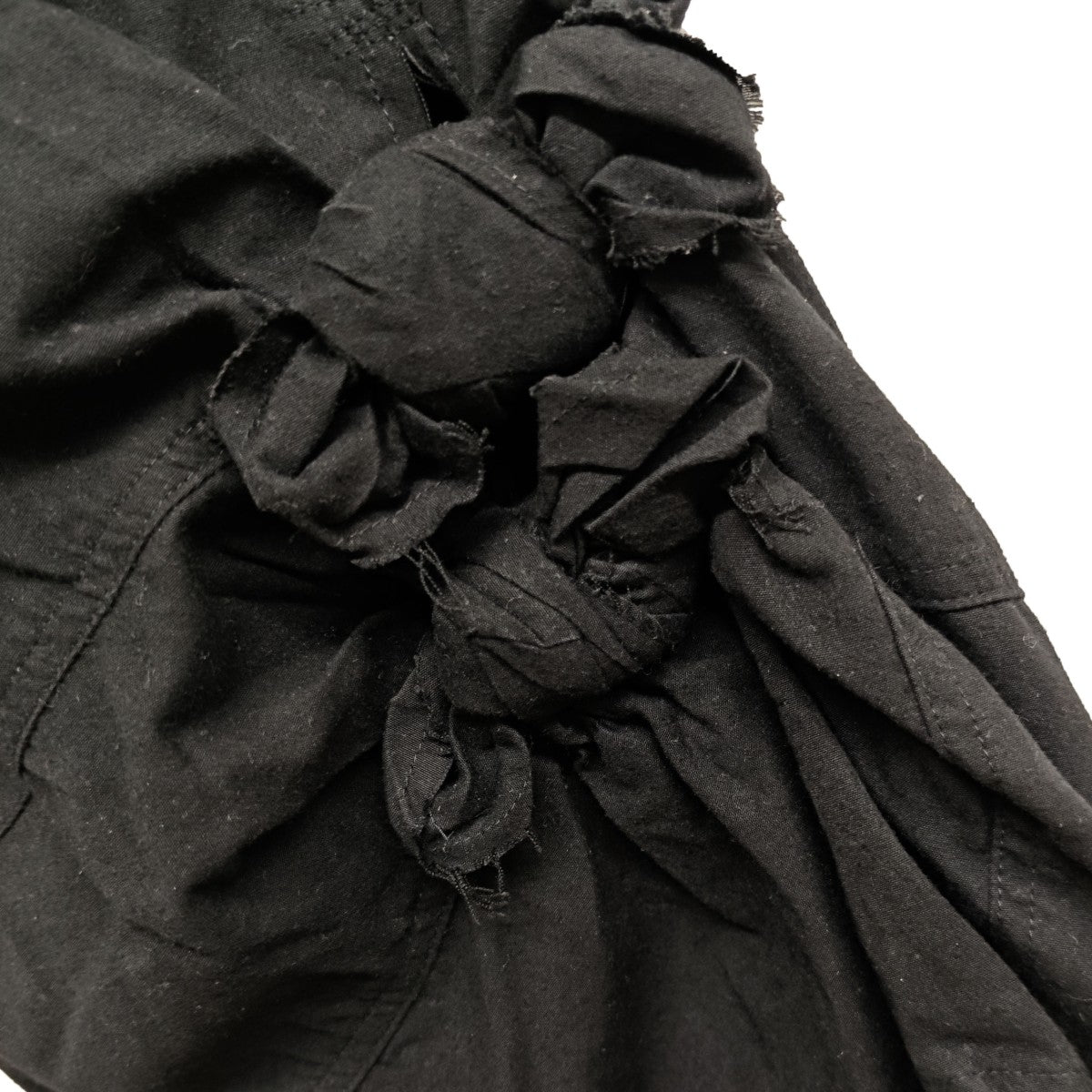 COMME des GARCONS(コムデギャルソン) ワイド裾リボンパンツ ブラック