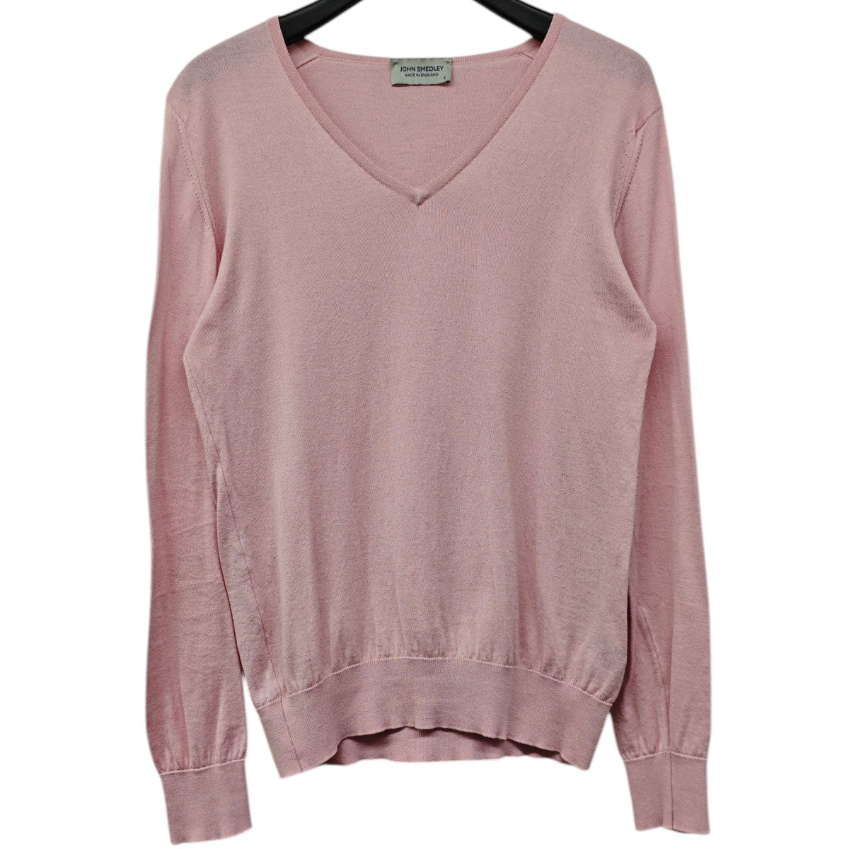 【新品未使用】JOHN SMEDLEY Vネック ニット JOHN SMEDLEY(ジョンスメドレー) Vネック コットンニット ピンク
